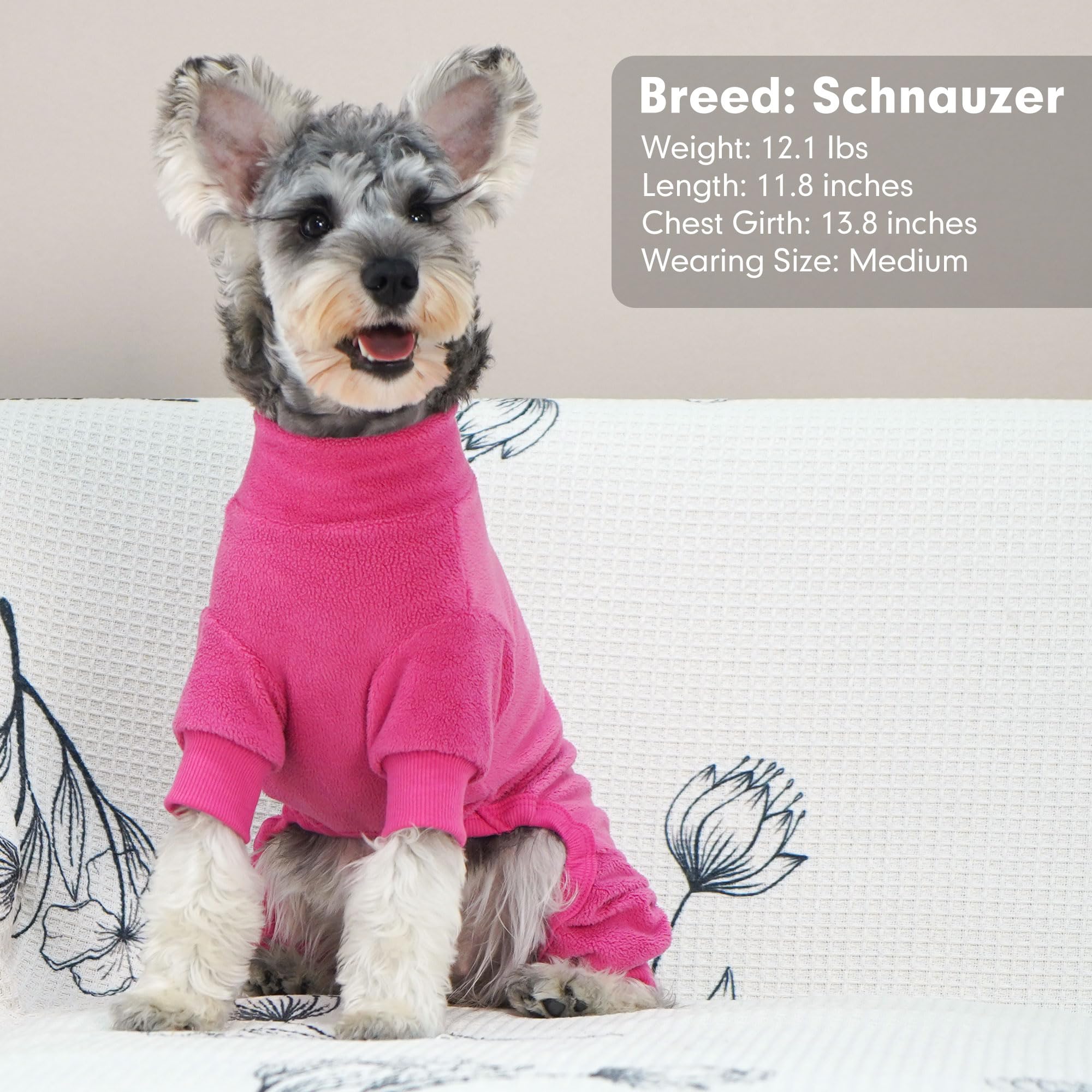 Cyeollo Dog Pajamas Fleece Dog Pjs Jumpsuit Thermal Dog Onesie Stretchable Outfits Doggie Pet Clothes Warm Dog Pajamas For Small