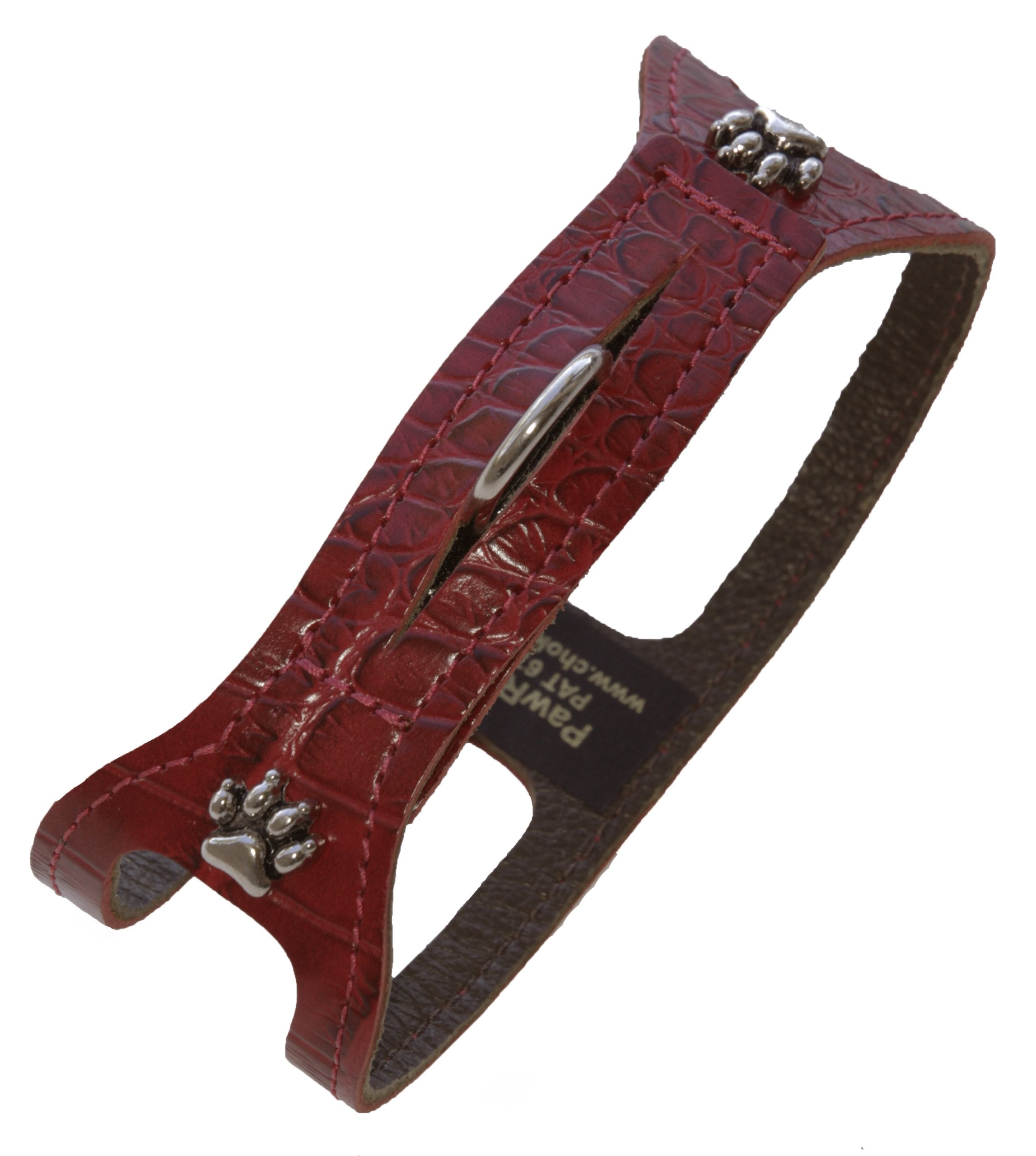 Chokefree Pet Shoulder Collar, 11', Croco Red