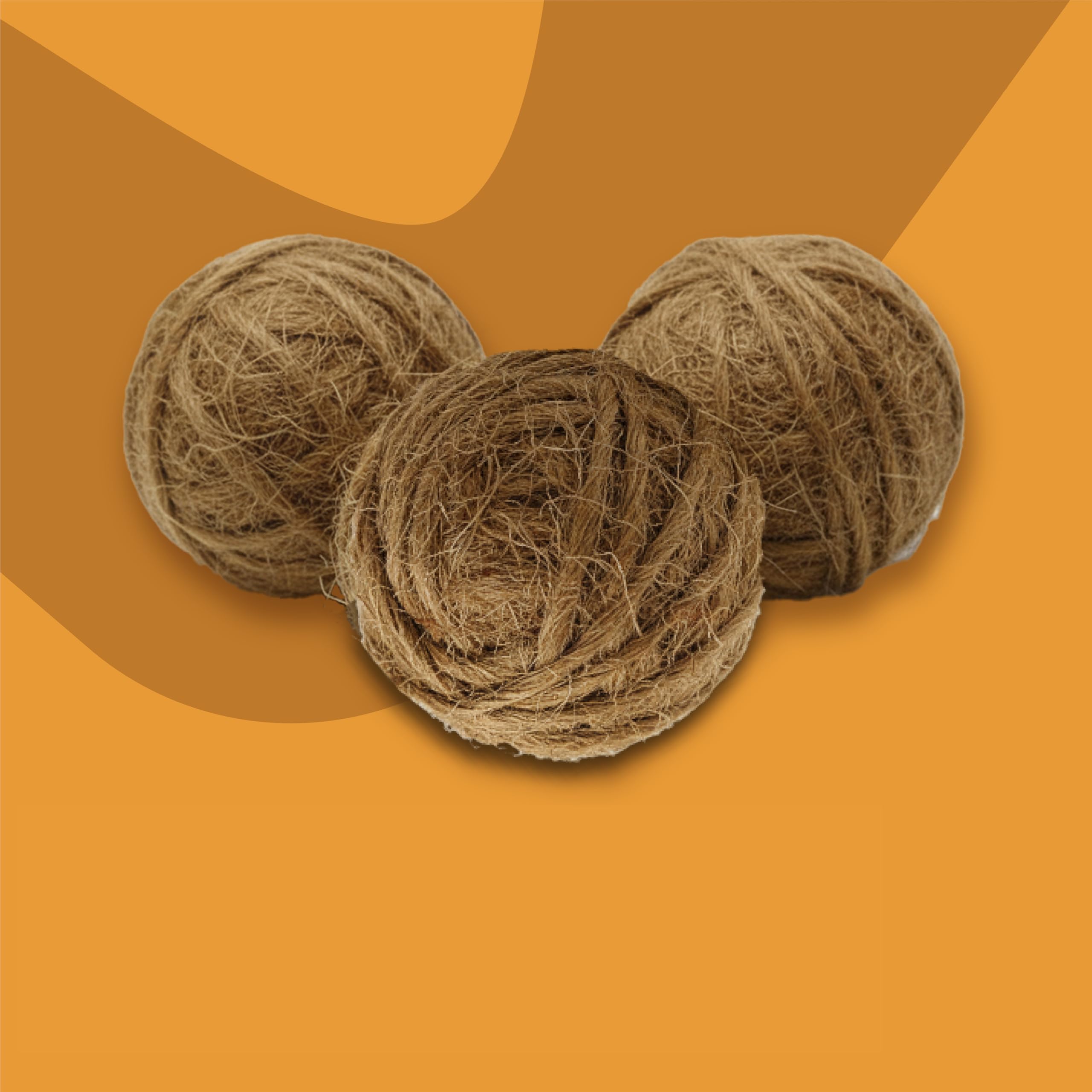 Natural Coconut Husk Coir Dog Chew Ball Toy  EcoFriendly, NonToxic, Durable Rope Coil for Teething, Dental Cleaning & Aggress