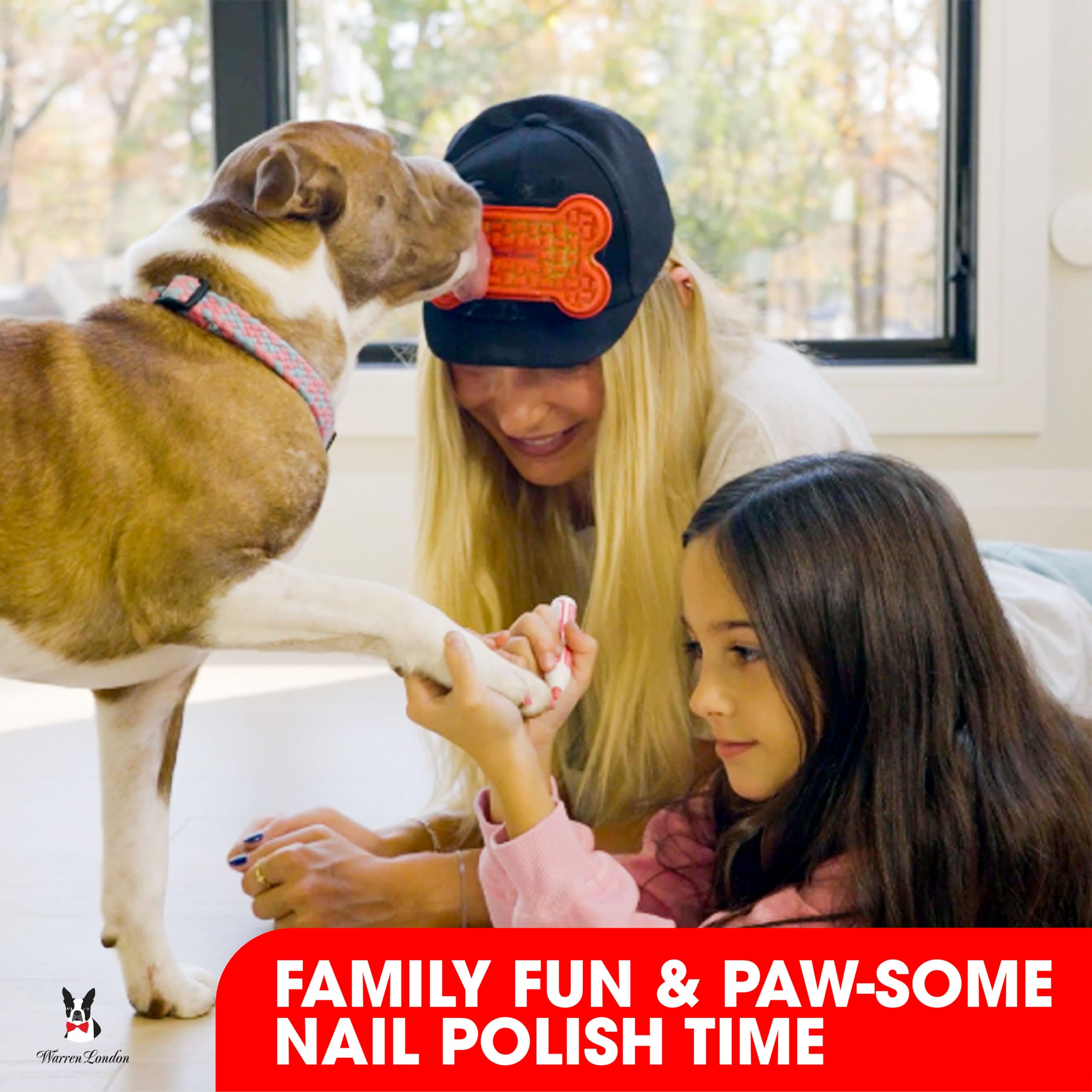 Distract-A-Hat  By Warren London - Dog Grooming Distraction Lick Hat For Nail Clipping And Grooming - Adjustable Fit With Adhesi