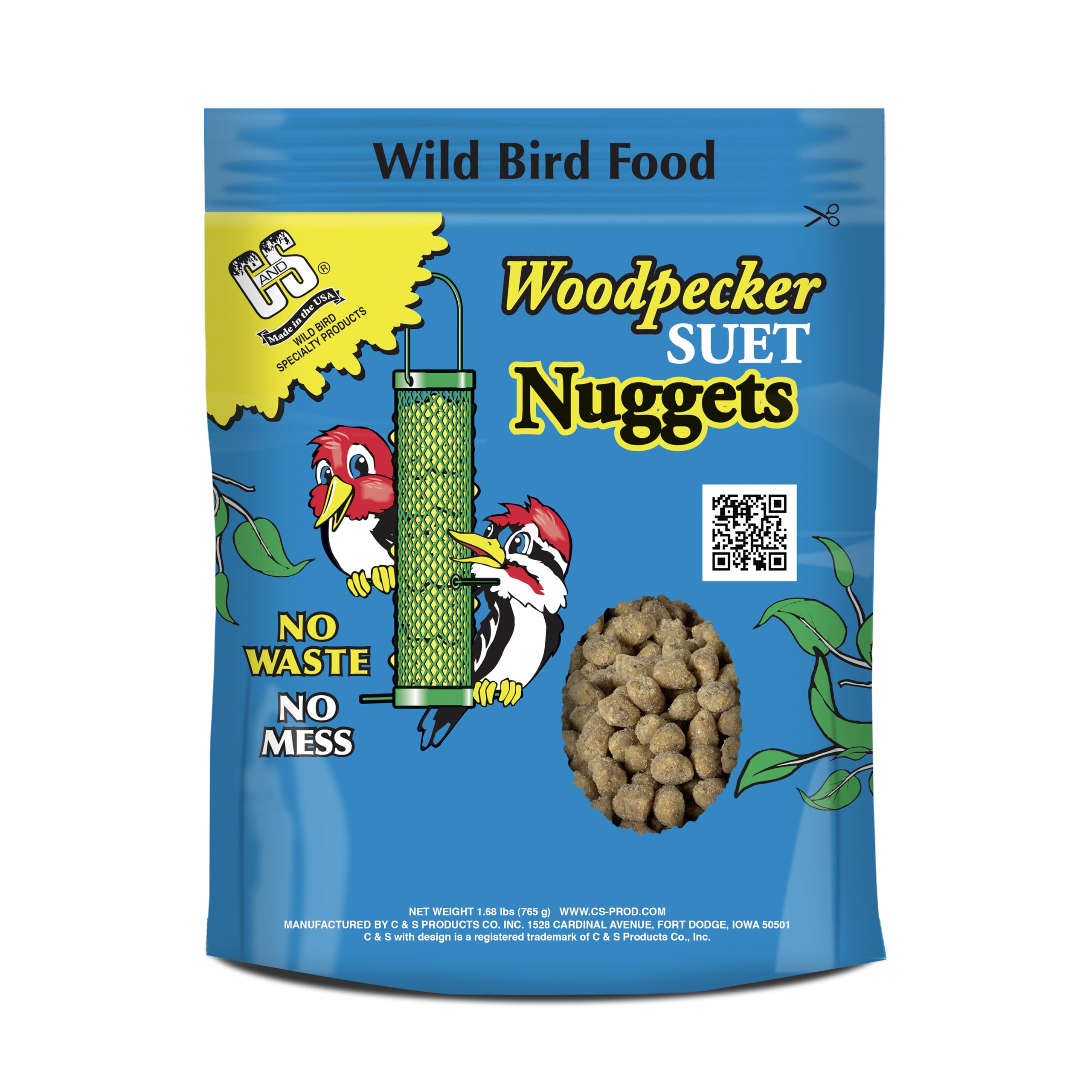 C&S Woodpecker Suet Nuggets 27 Ounces, 6 Pack