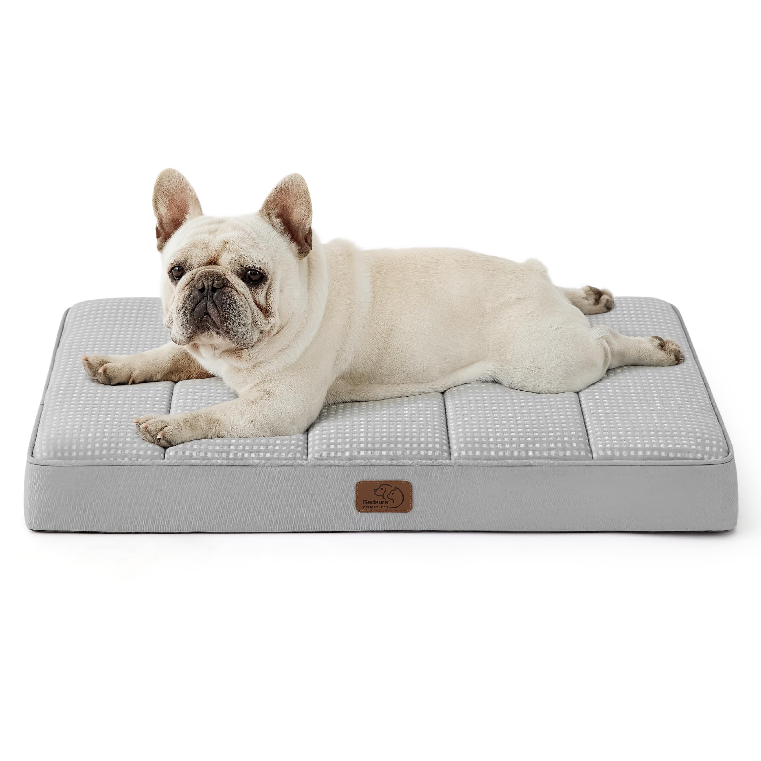 Bedsure Cooling Dog Bed For Medium Dogs - Orthopedic Waterproof Puppy Beds With Removable Washable Cover, Egg Crate Foam Pet Mat