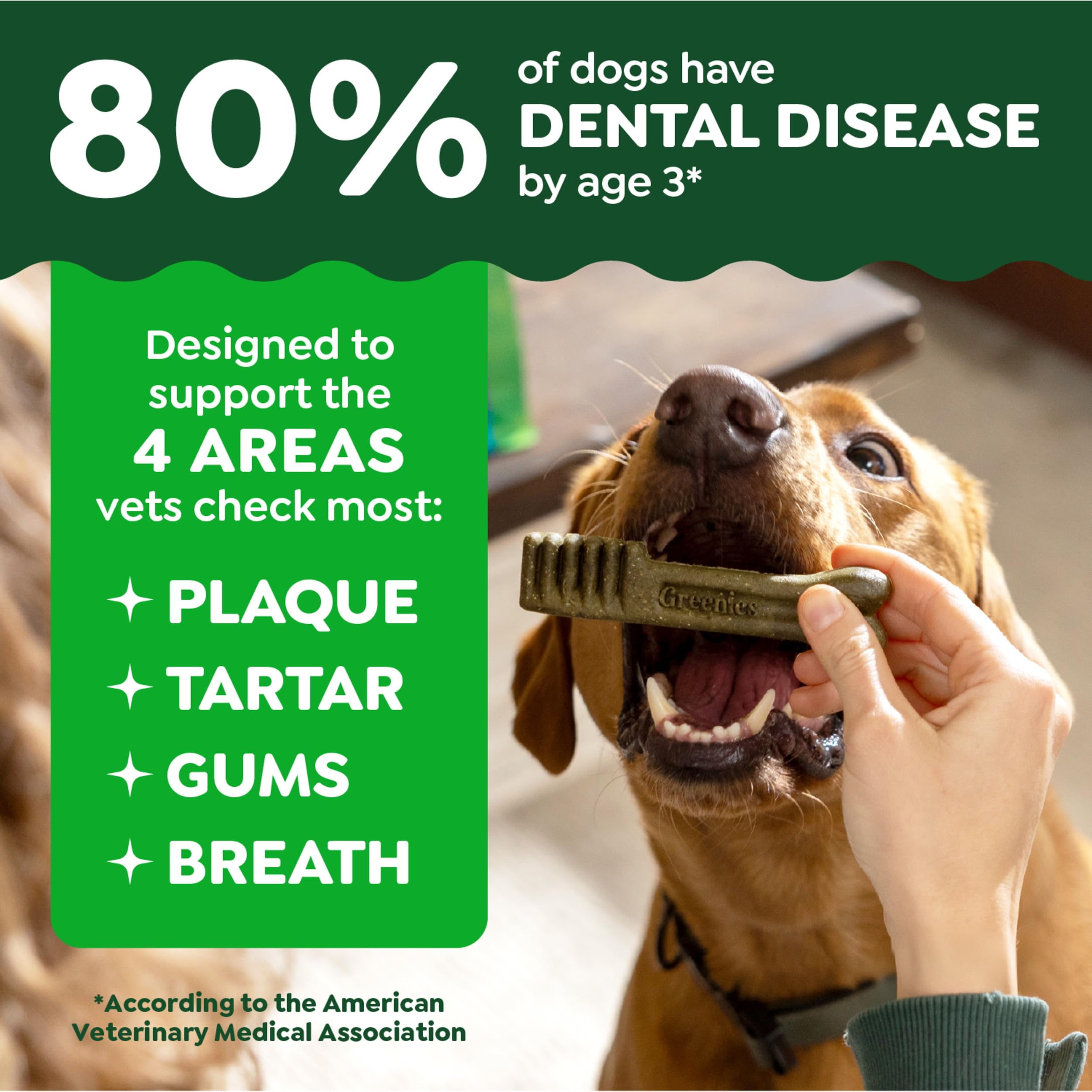 Greenies Teenie Natural Dog Dental Treats, Sweet Potato Flavor, 12 oz. Pouch (43 Treats)