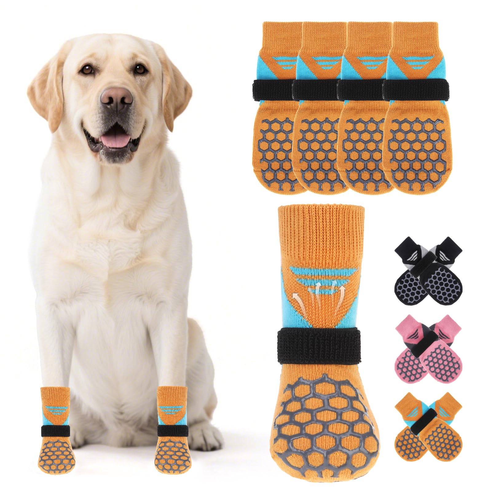 Kooltail Dog Socks For Hot Pavement, Summer Breathable Dog Socks To Prevent Licking Paws, Non Slip Pet Boots&Paw Protectors For 