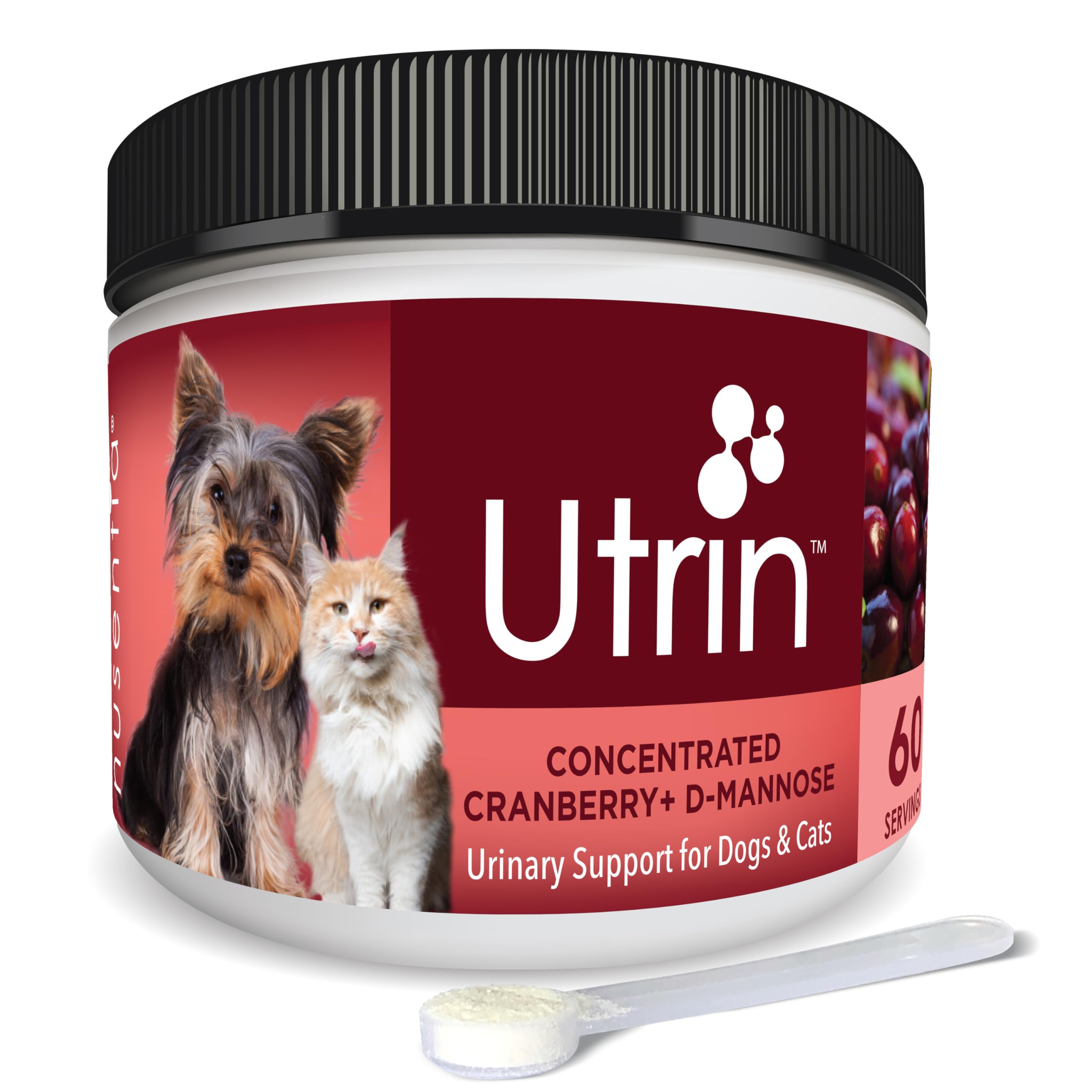 NUSENTIA UTRIN - Urinary Support for Cats & Dogs - Dual-Action Cranberry & D-Mannose - for Natural Bladder Health, Incontinence,