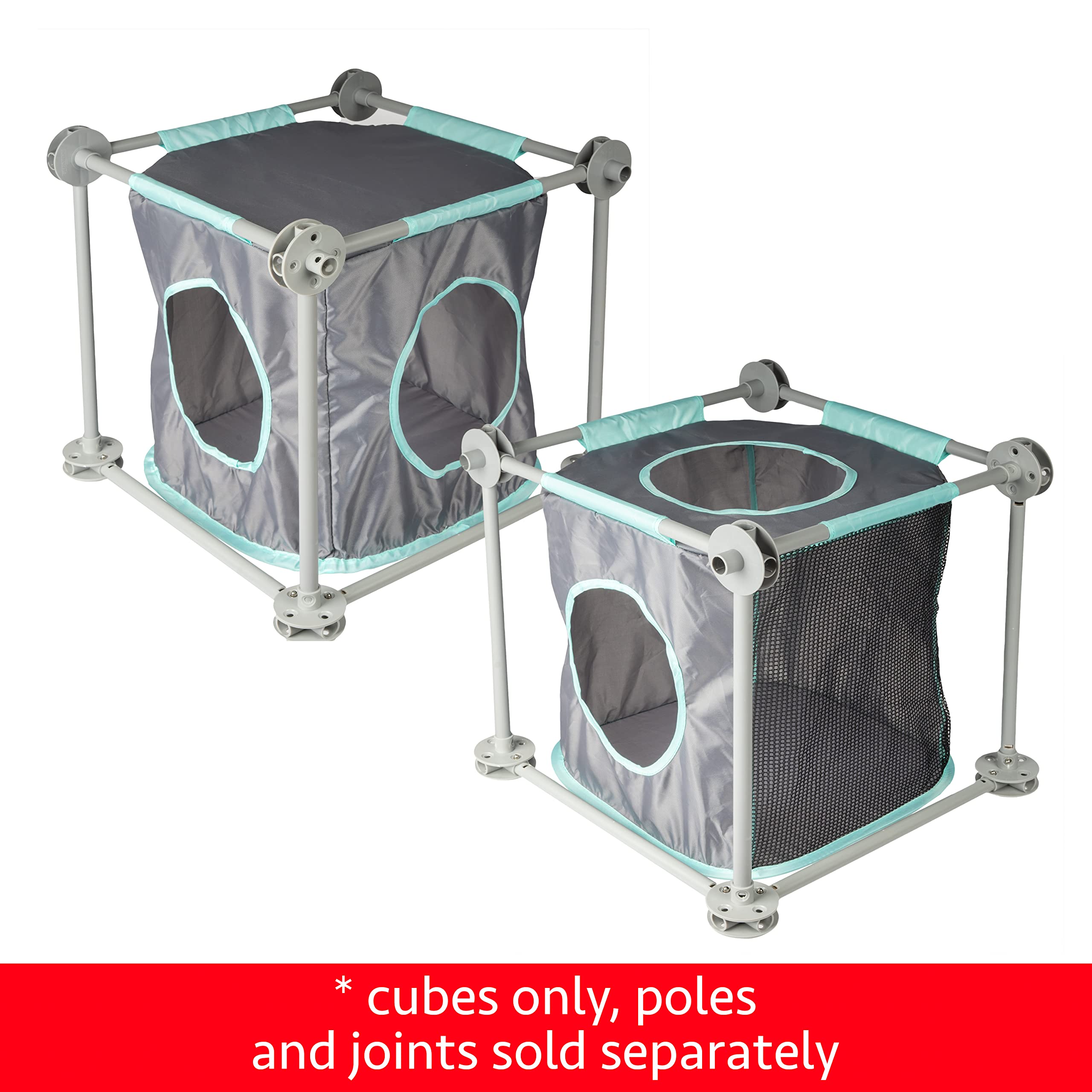Kitty City Outdoor Catio Furniture Play Kit for Cats - Polyester Cube House, Model 23C-HA018