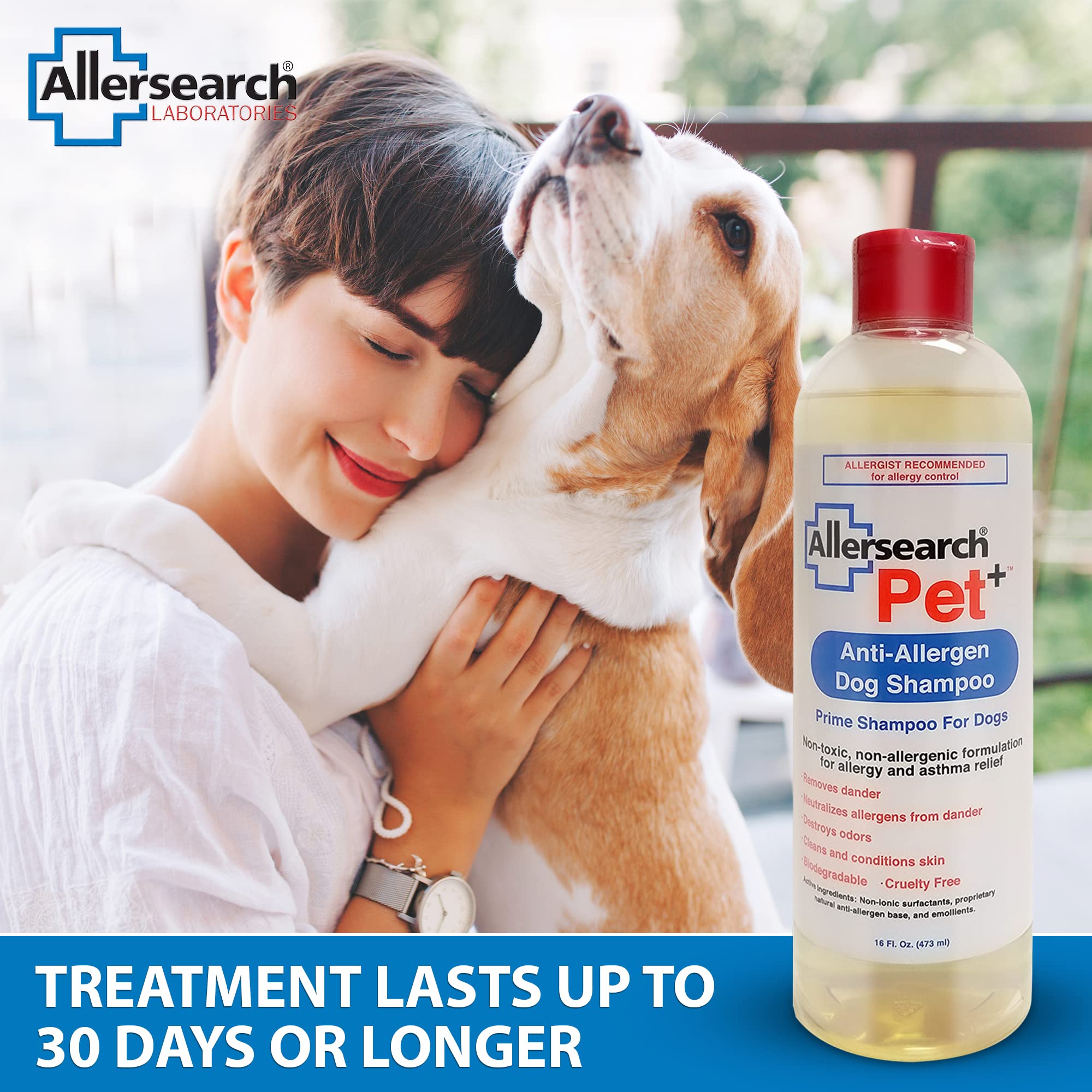 Allersearch Pet+ Anti-Allergen Dog Shampoo 16 Oz