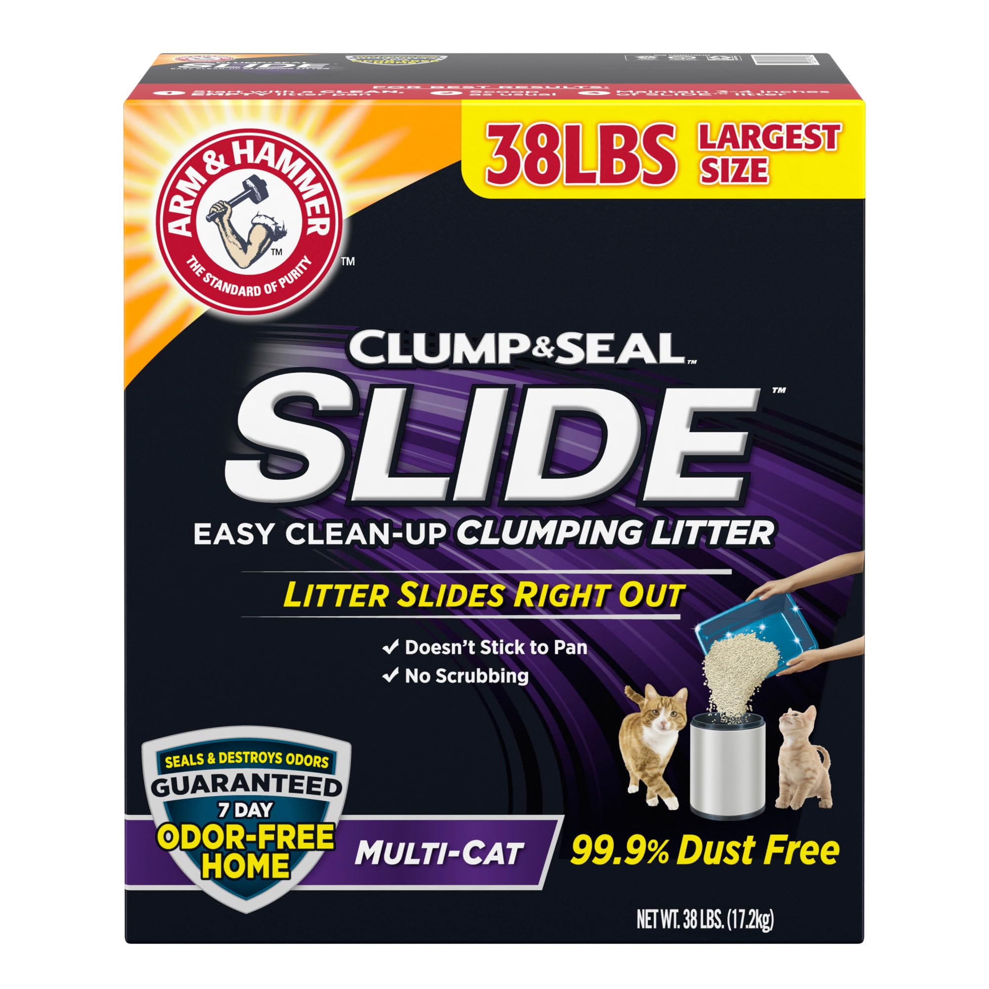 Arm & Hammer Slide Cat Litter - Clumping Multi-Cat, 38 Lbs.