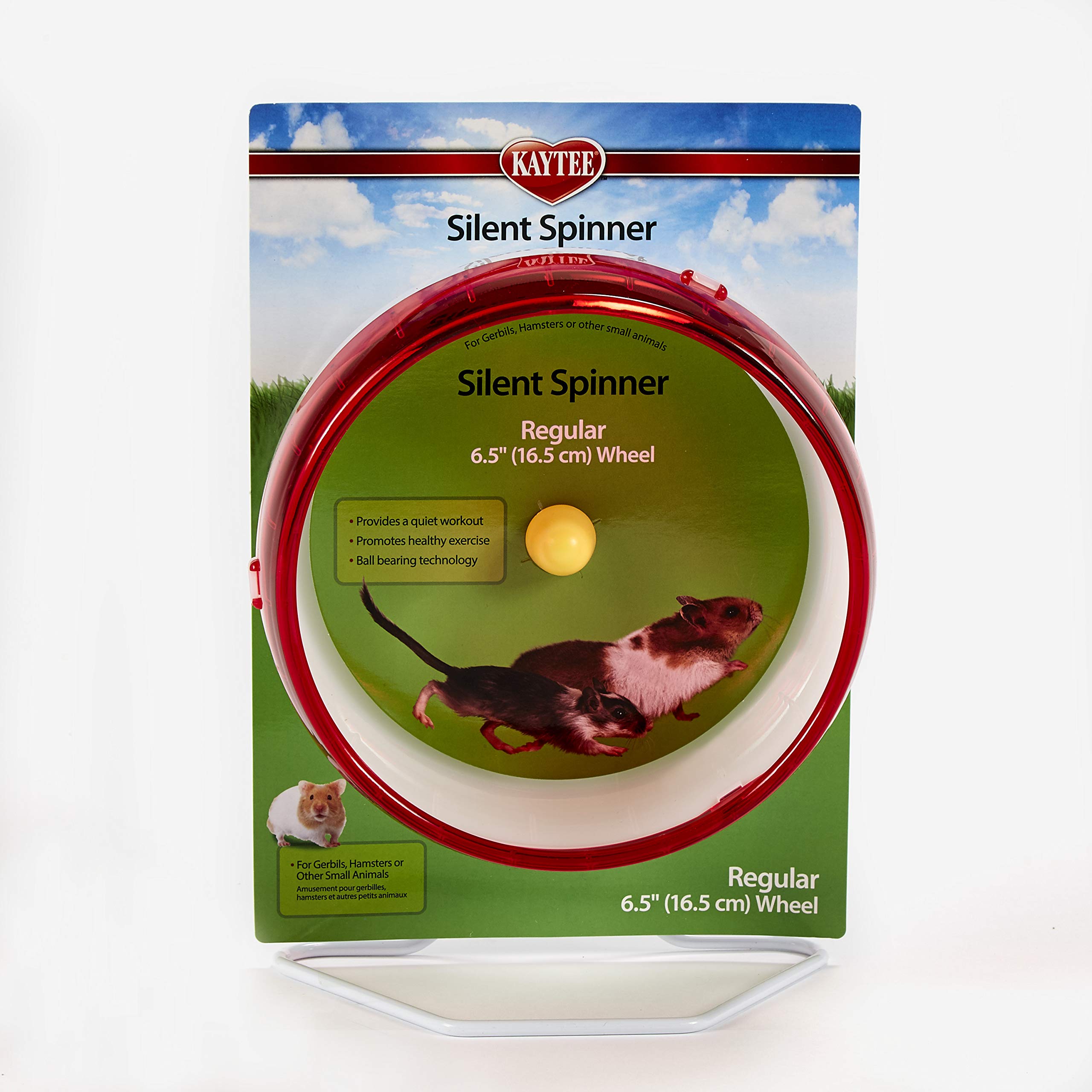 Kaytee Silent Spinner Wheel For Pet Hamsters And Gerbils, Regular 6.5 Inch