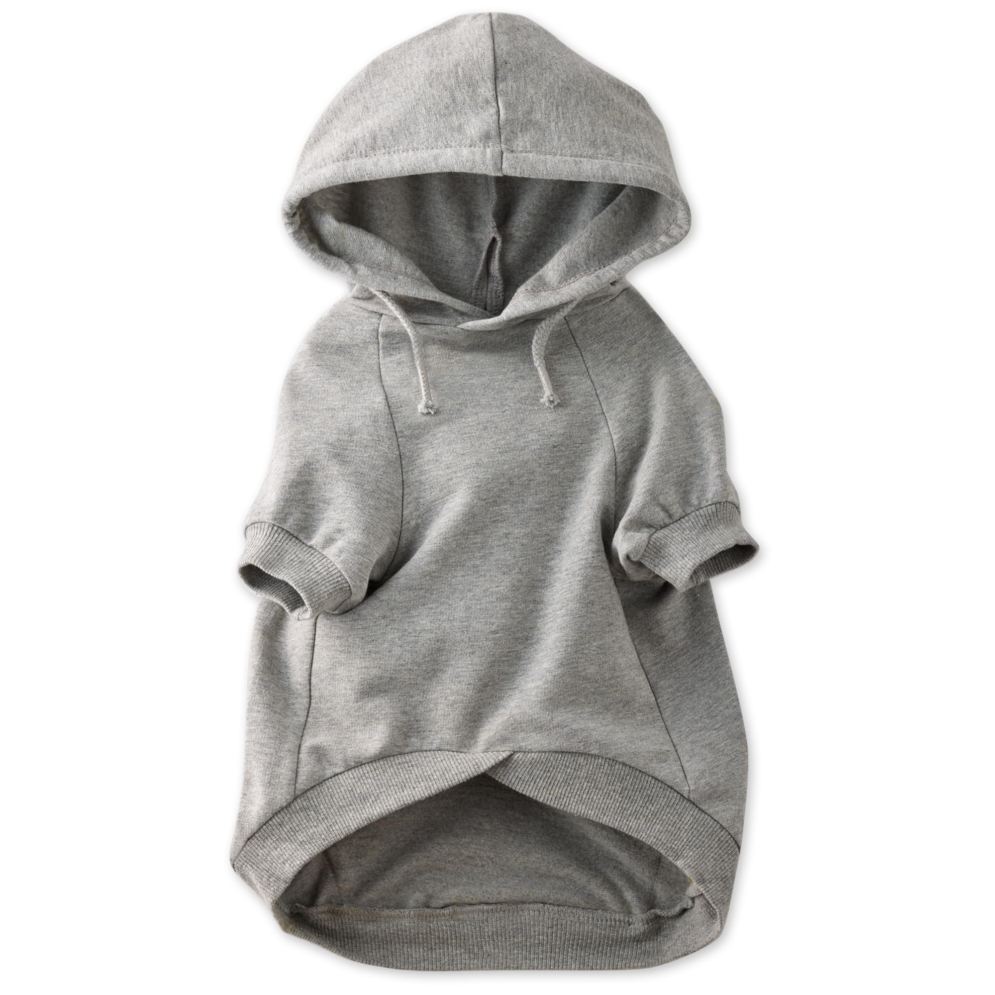 Pet Passion 100% Organic Cotton Dog Hoodie Pet Coat for Small, Medium and Large Dogs, Gray Heather, Large