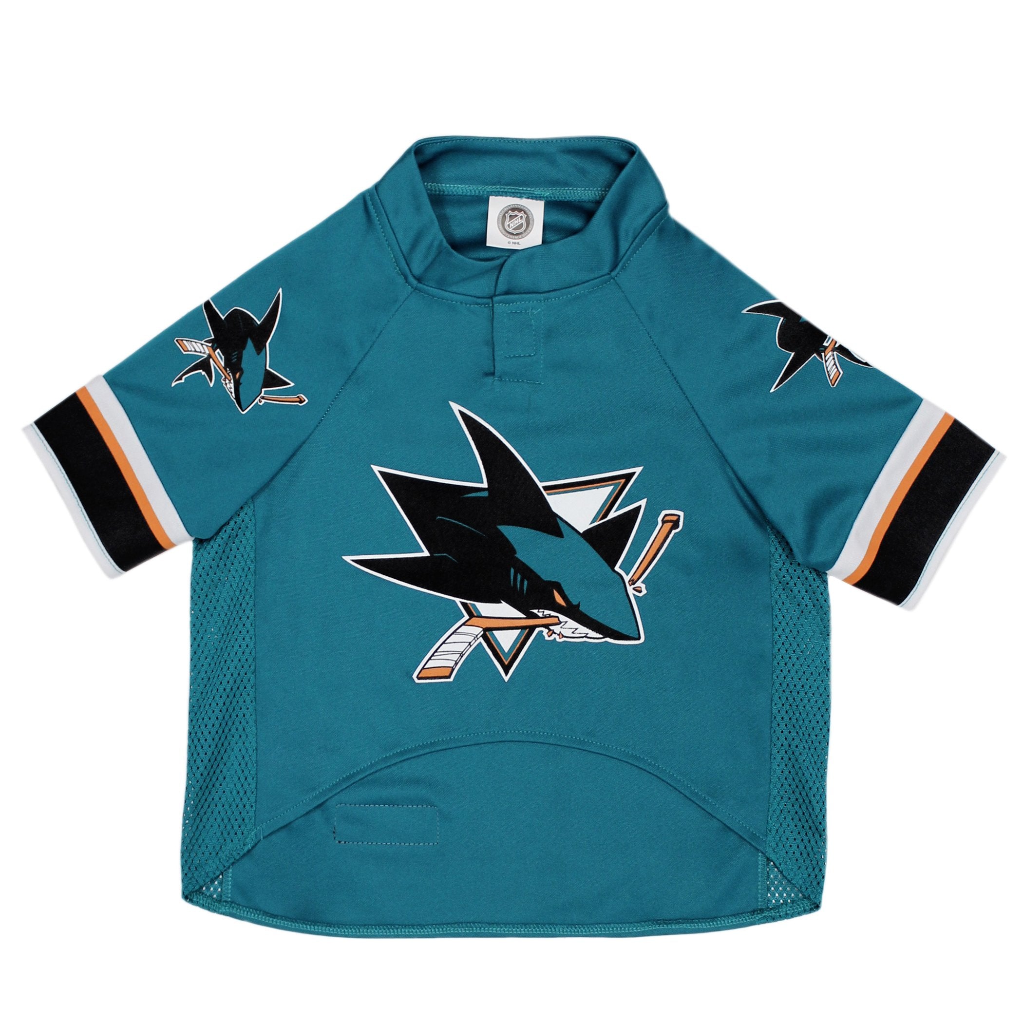 Pets First NHL San Jose Sharks Jersey for Dogs & Cats, Medium. - Let Your Pet Be A Real NHL Fan!