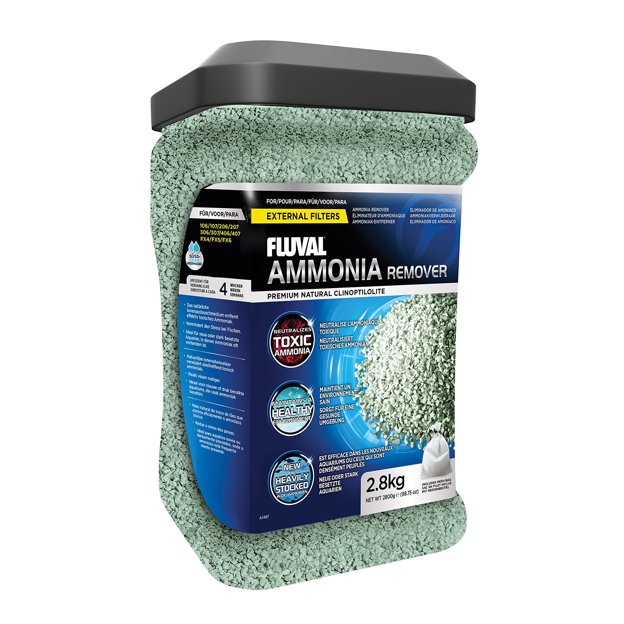 Fluval Ammonia Remover, Chemical Filter Media For Freshwater Aquariums, 98.7 Oz.