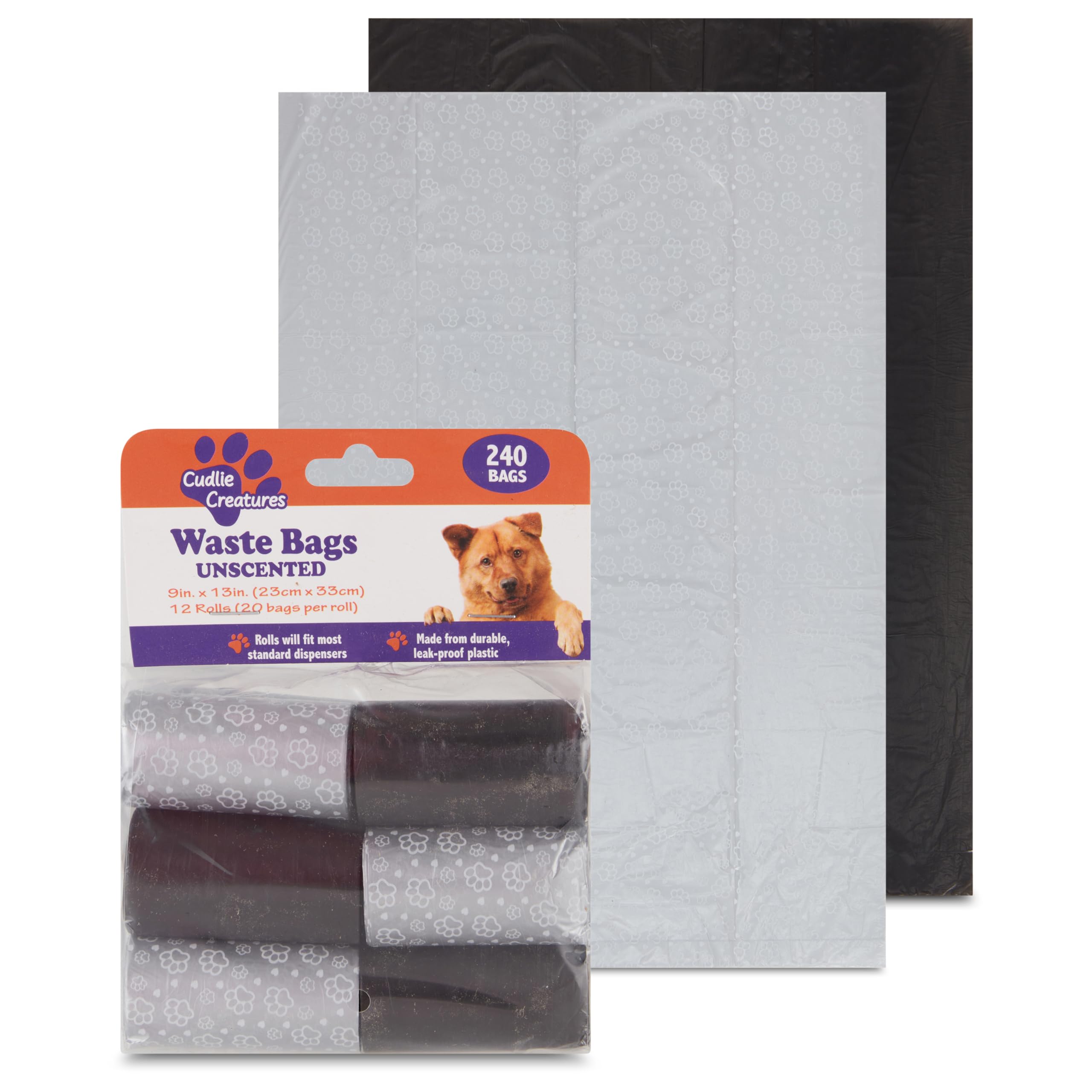 Spike and Stella Dog Waste Bags - Leak-Proof Heavy-Duty Poop Bags for Dogs, Easy-Tie Design, Strong and Durable, Bulk Pack (240,