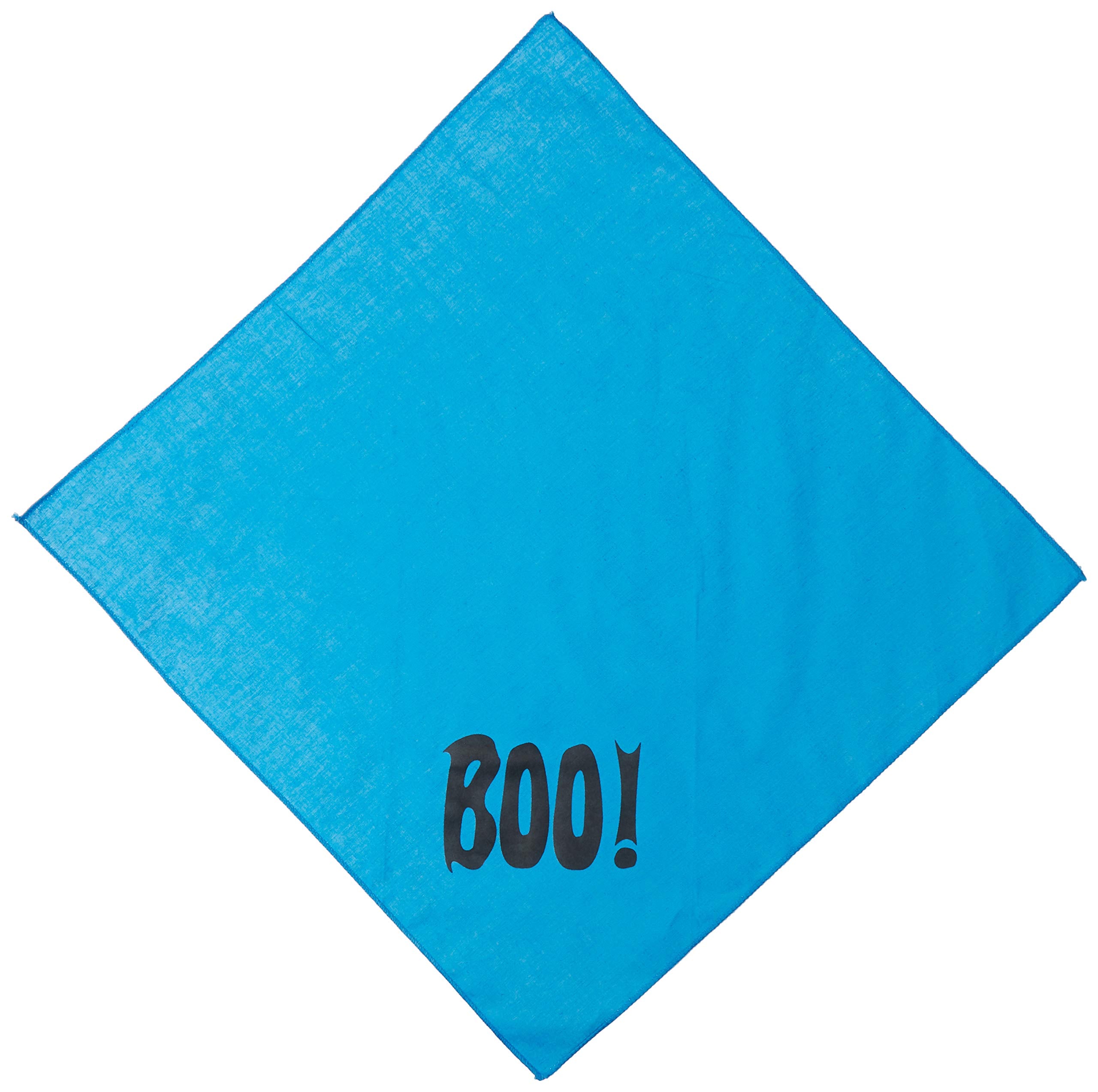 Halloween Pet and Dog Bandana, Screen Printed, &quot;Boo&quot; Turquoise Small