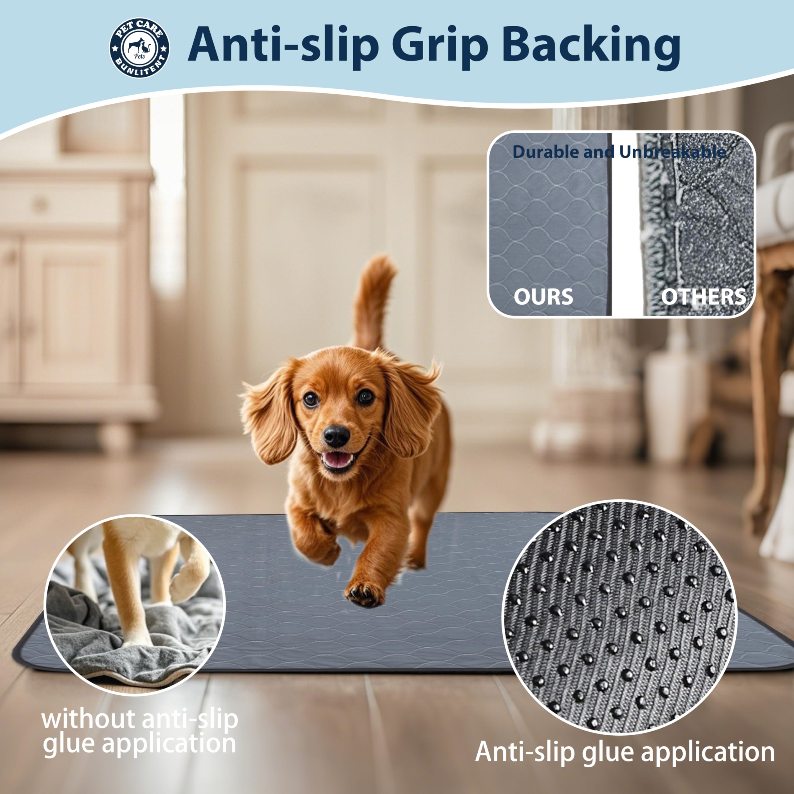 Washable Pee Pads For Dogs, 34X36 Reusable Puppy Pads With Fast Absorbent, Waterproof Reusable Pee Pads For Whelping, Traing, In