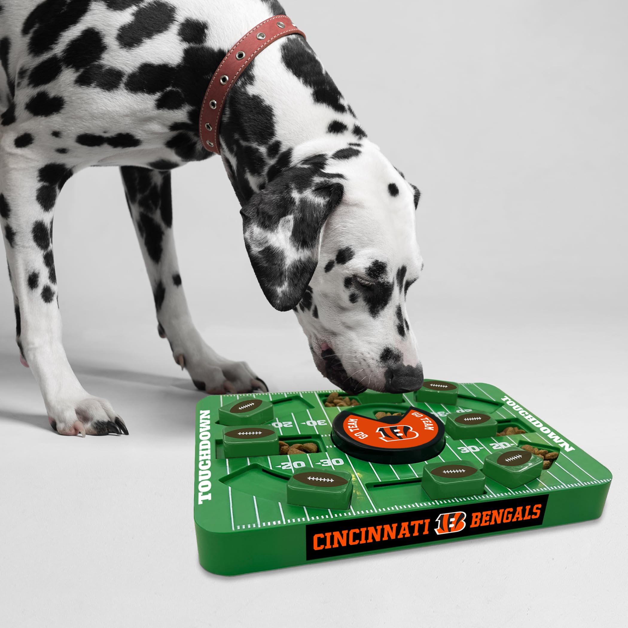 Pets First Nfl Cincinnati Bengals Large Puzzle Toy, New Size, Interactive Dog Slow Feeding Toy