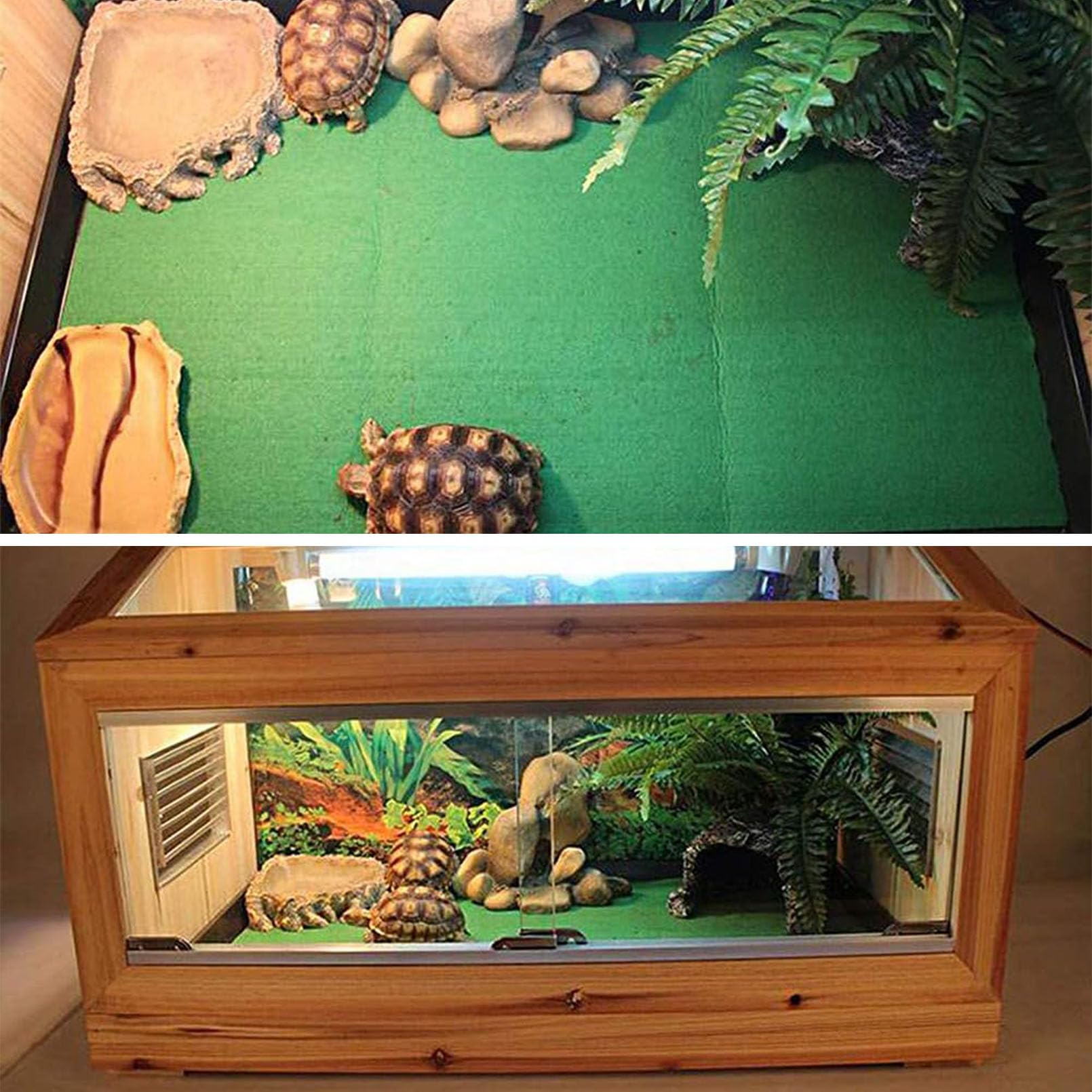 47.2' X 23.6' Reptile Carpet Large Mat Substrate Liner Bedding Reptile Supplies For Terrarium Lizards Snakes Bearded Dragon Gecko Chamelon Turtles Iguana