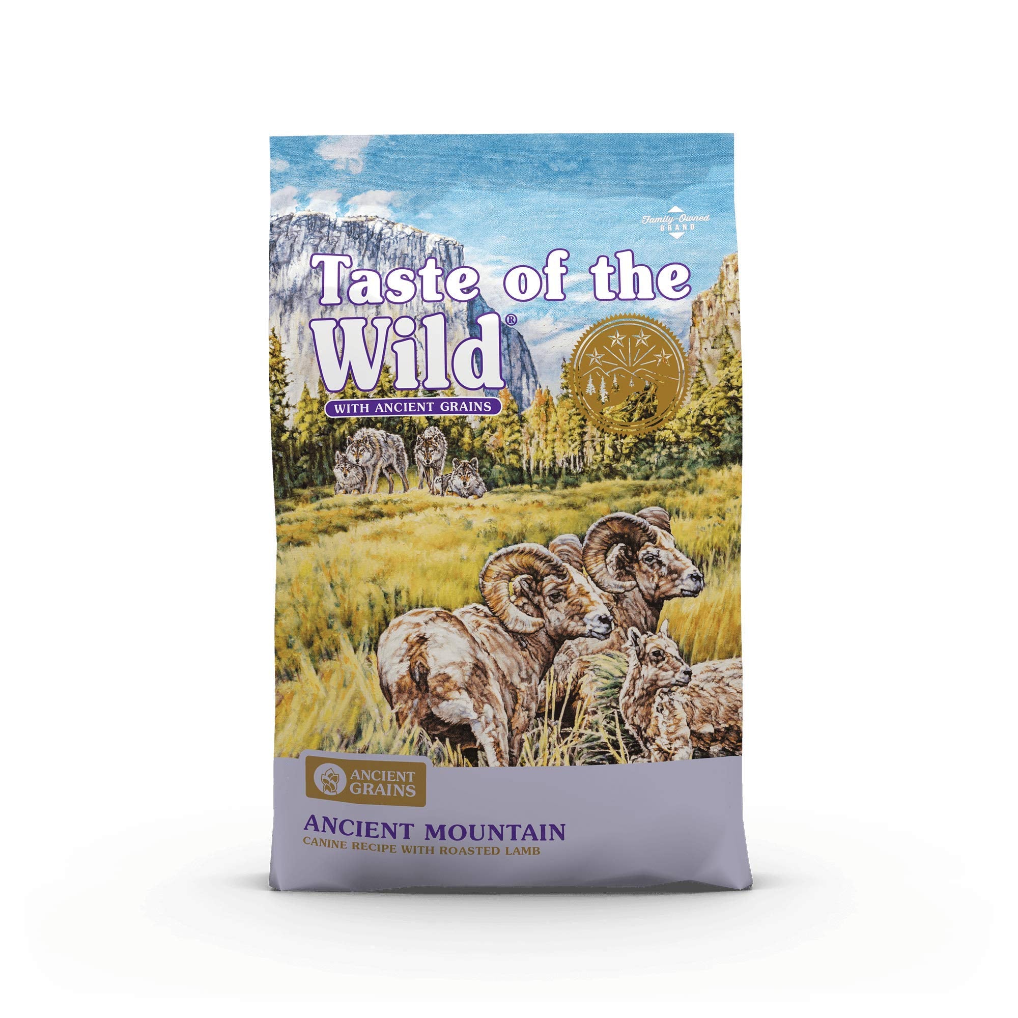 Taste of the Wild with Ancient Grains Ancient Mountain Canine Recipe with Roasted Lamb Dry Dog Food, Made with High Protein from