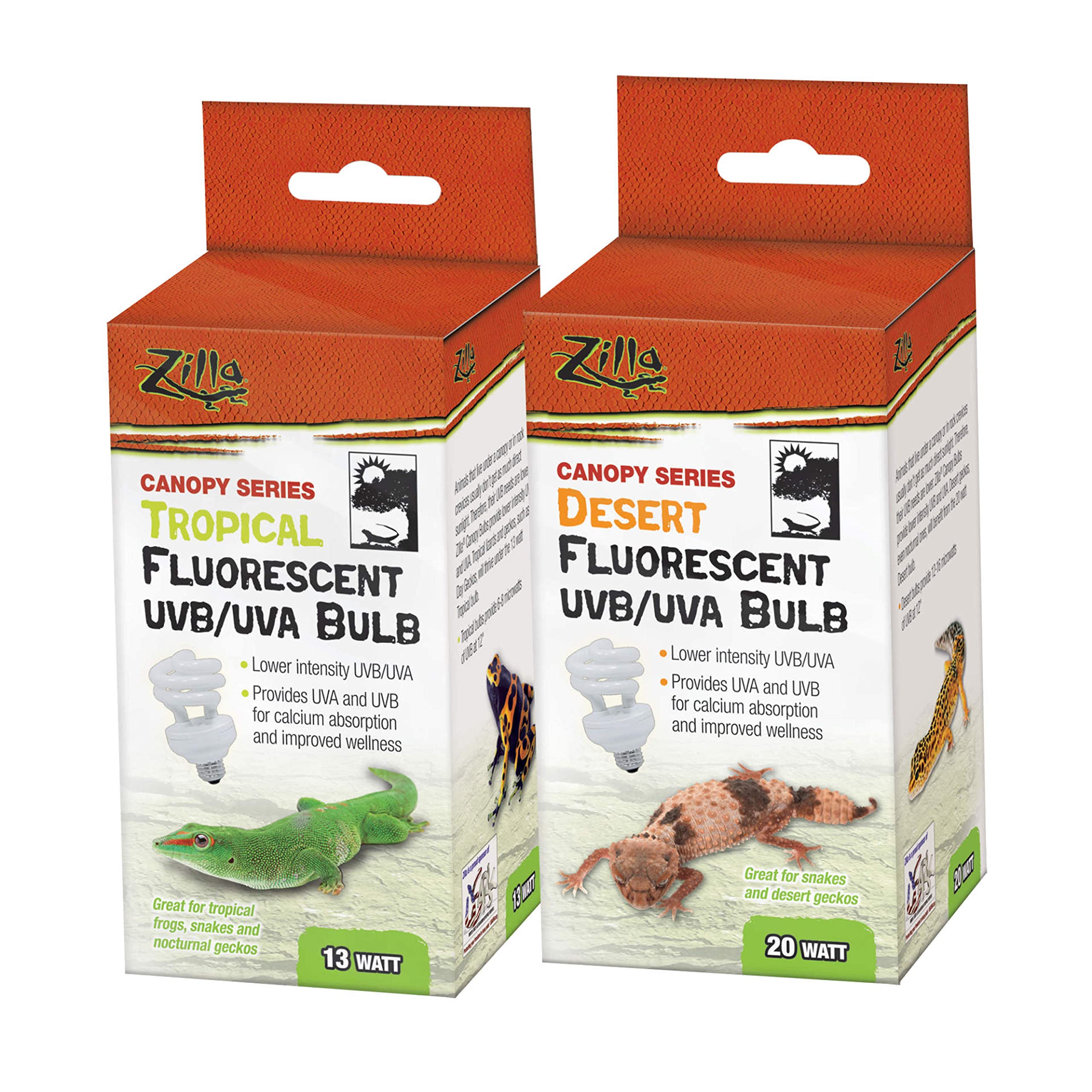 Zilla Canopy Series Fluorescent UVB/UVA Bulbs Tropical 13 W