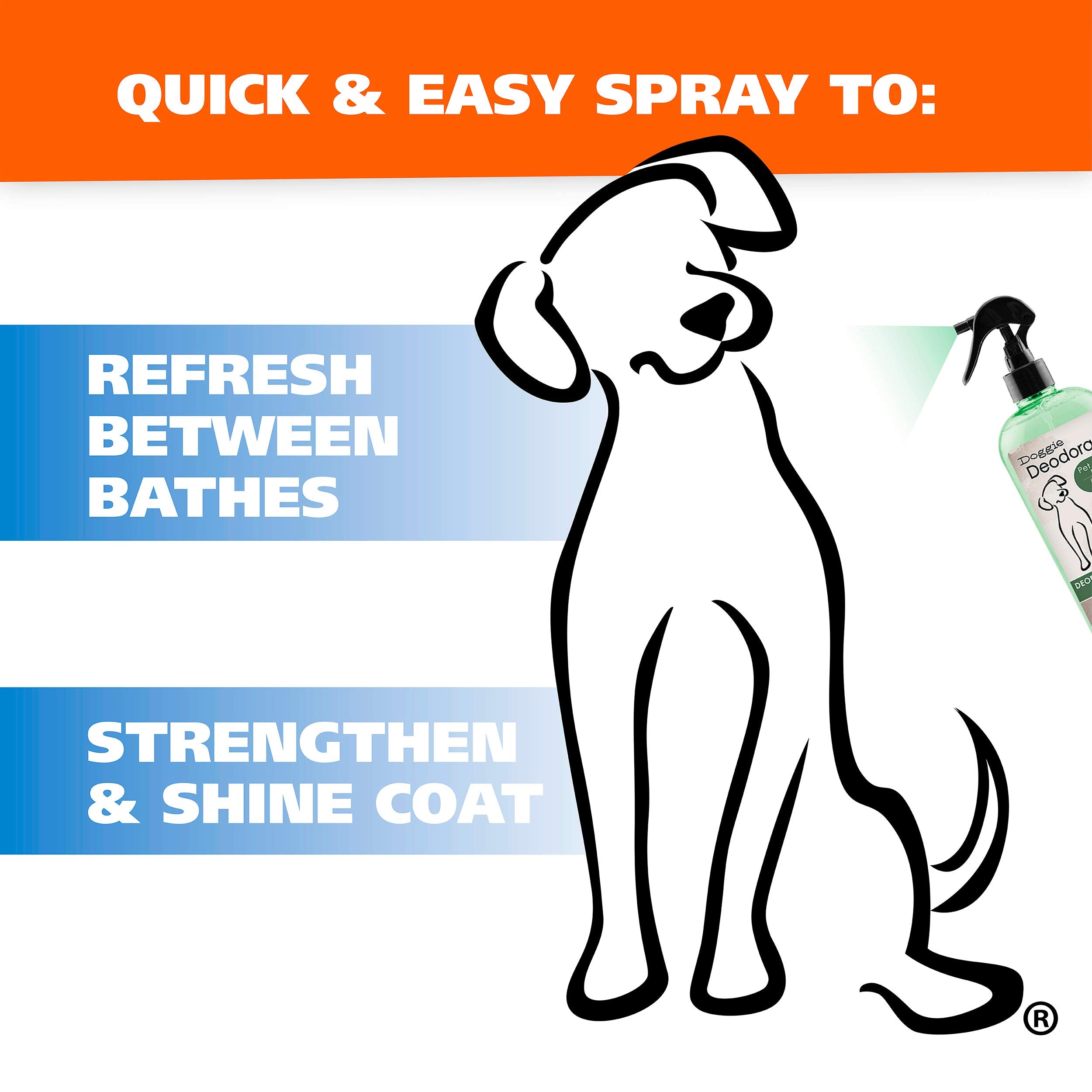 Wahl Pet Deodorant for Dogs - Eucalyptus & Spearmint Scent - 8 Fl Oz - Model 820011A