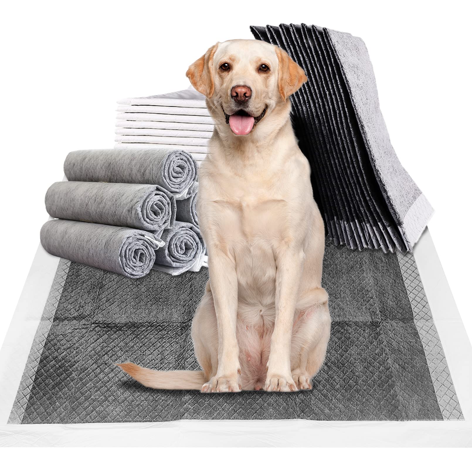 Fhiny Pee Pads for Dogs, 24 x 36 20 PCS Extra Large Disposable Puppy Pads Leak-Proof Super Absorbent Charcoal Potty Training Pad