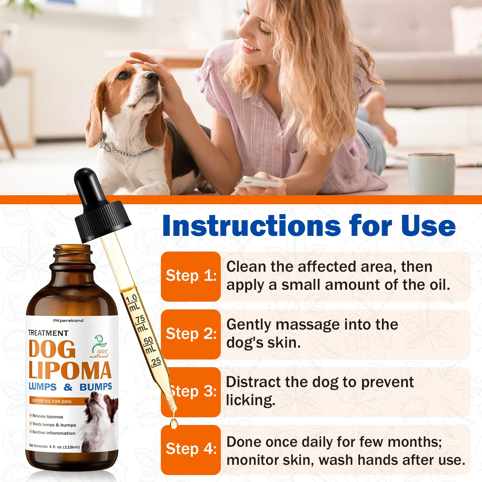 Lipoma Treatment for Dogs, 4 OZ, Remedy for Lipomas, Soften Fatty Lumps & Bumps, Reduce Swelling and Inflammation, Dog Lipoma Tr