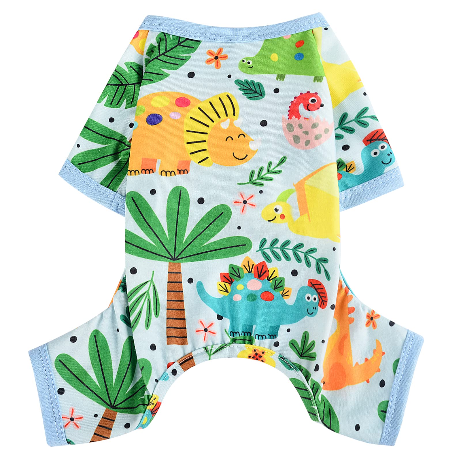 Dog Pajamas For Small Dogs Girl Boy Puppy Pjs Summer Pet Onesies For Chihuahua Yorkie Teacup Cute Soft Material Stretch Able Cat Clothes Outfit Apparel Doggy Jumpsuit (Small, Dinosaur)