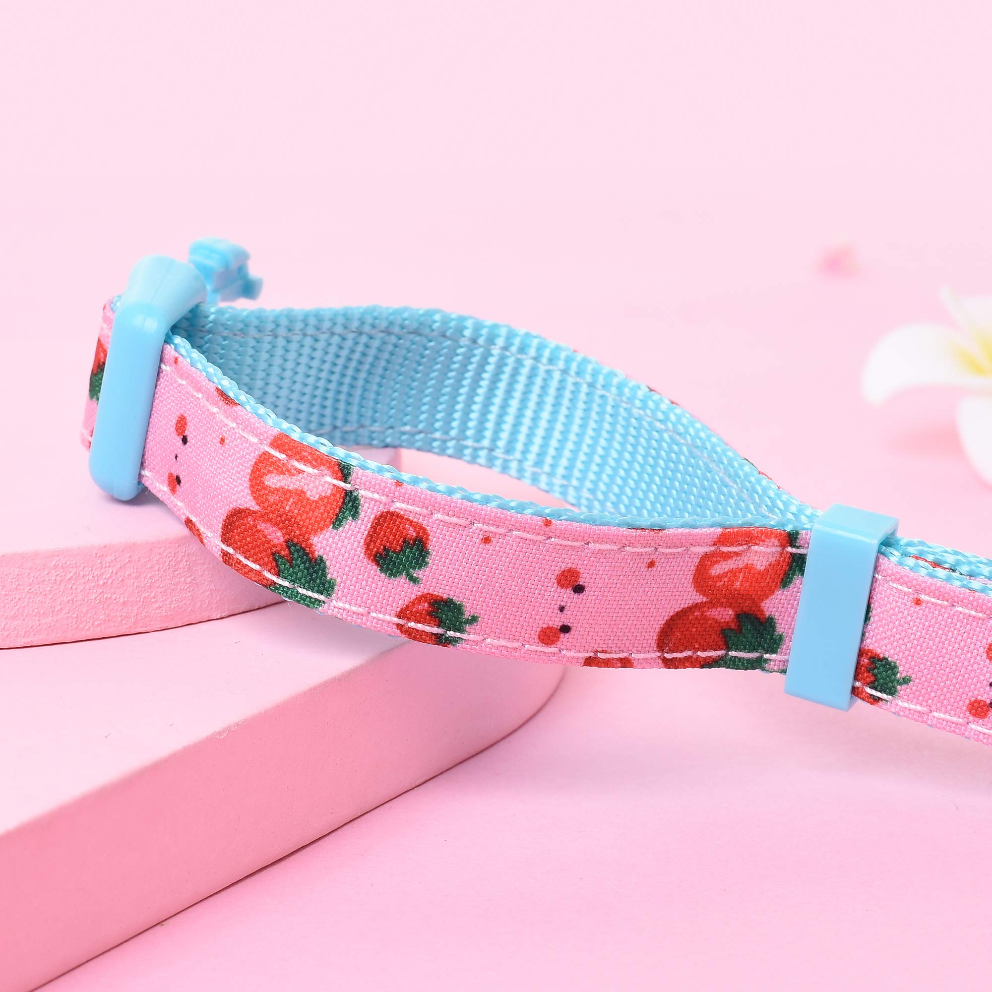 Mile High Life | Girl Dog Collars | Cute Dog Collar Lightweight | Soft Poly Cotton Fabric Collars For Medium Dogs | Flower & Fru