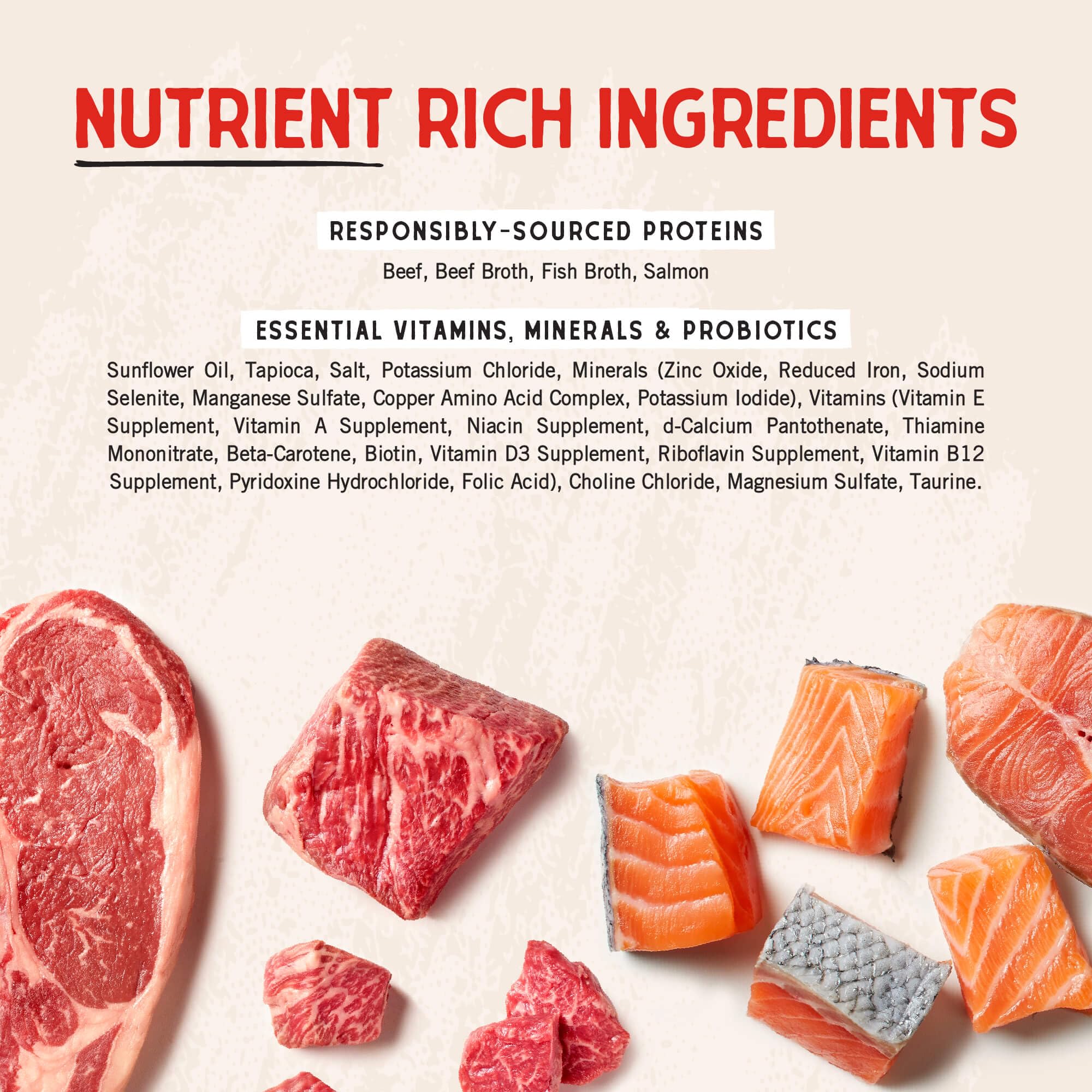 Stella & Chewys Stellas Shredrs Grass Fed Beef & Wild Caught Salmon Recipe in Broth, 2.8 oz Pouches (Pack of 24)