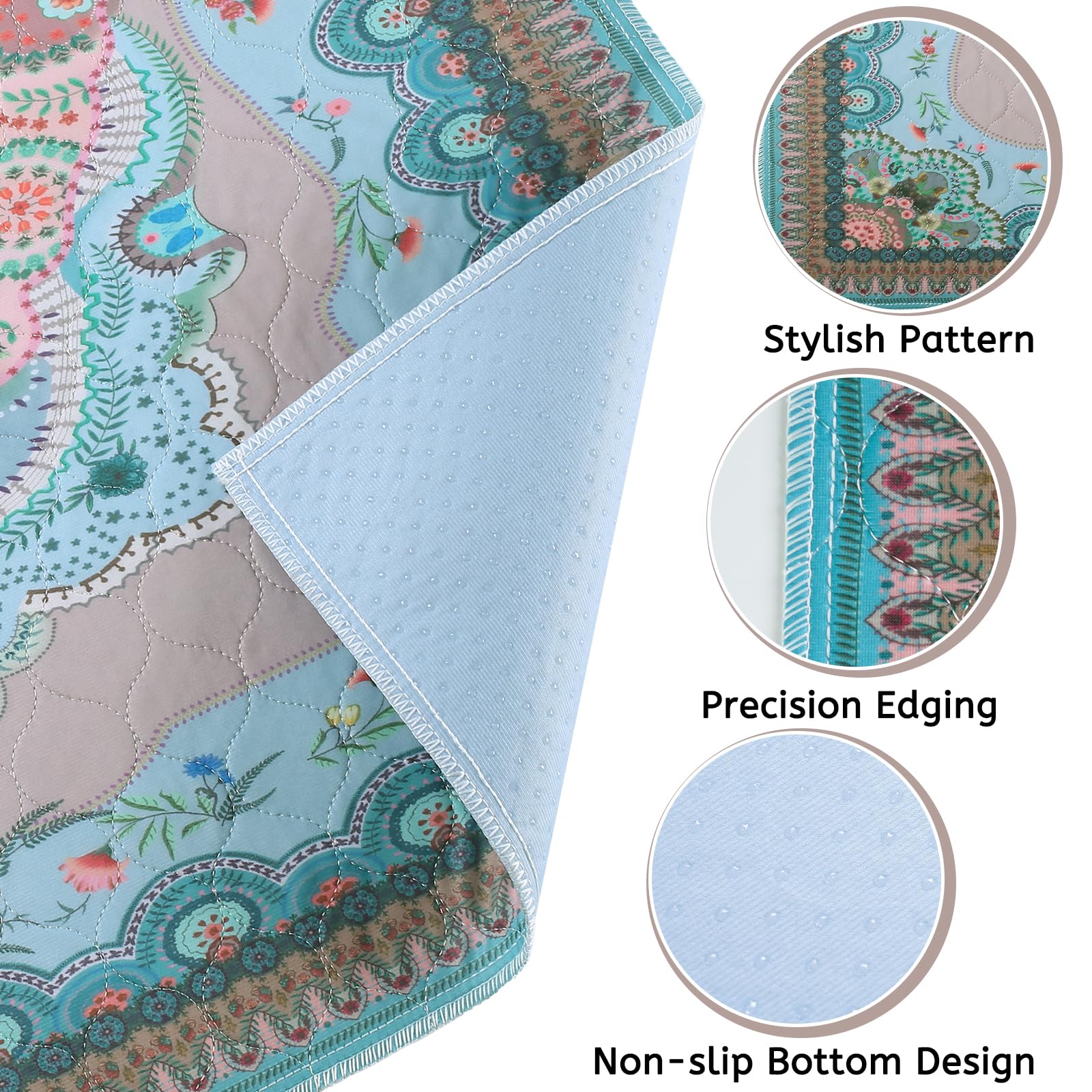 Aitmexcn Washable Pee Pads For Dogs, Reusable 24X 48 Waterproof Boho Mats For Puppy, Guinea Pig, Rabbit,Highly Absorbent,Ultra S