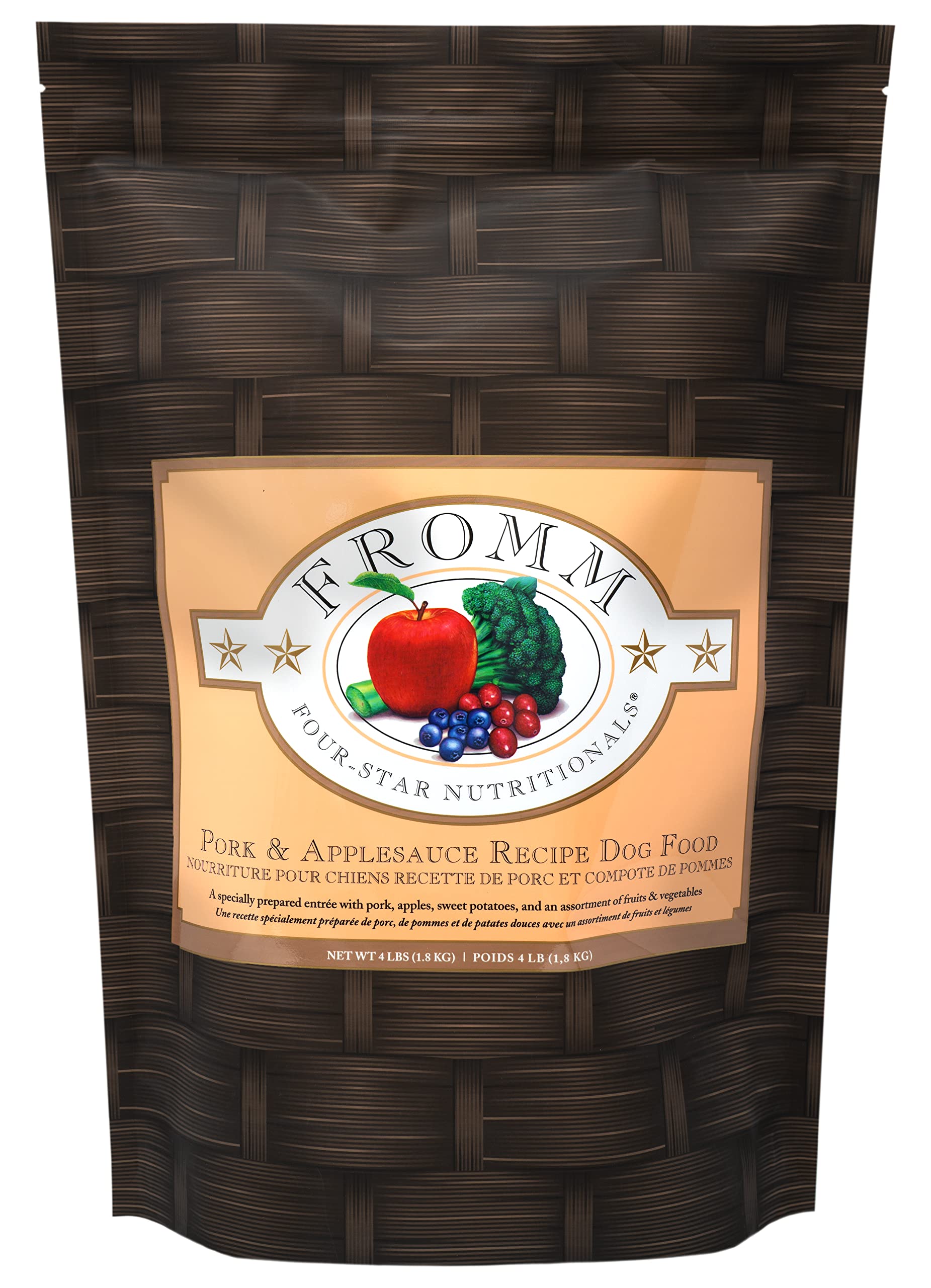 Fromm Four-Star Nutritionals Pork & Applesauce Dog Food - Premium Dry Dog Food - Pork Recipe - 4 lb