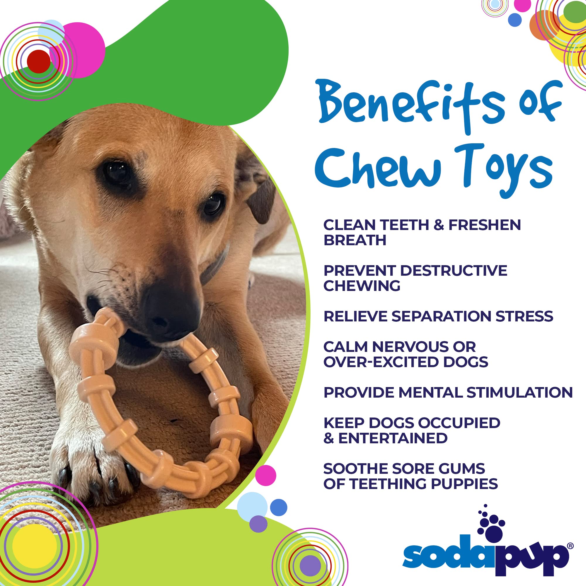 SP Honey Bone Chicken Flavored Teething Ring for Aggressive Chewers