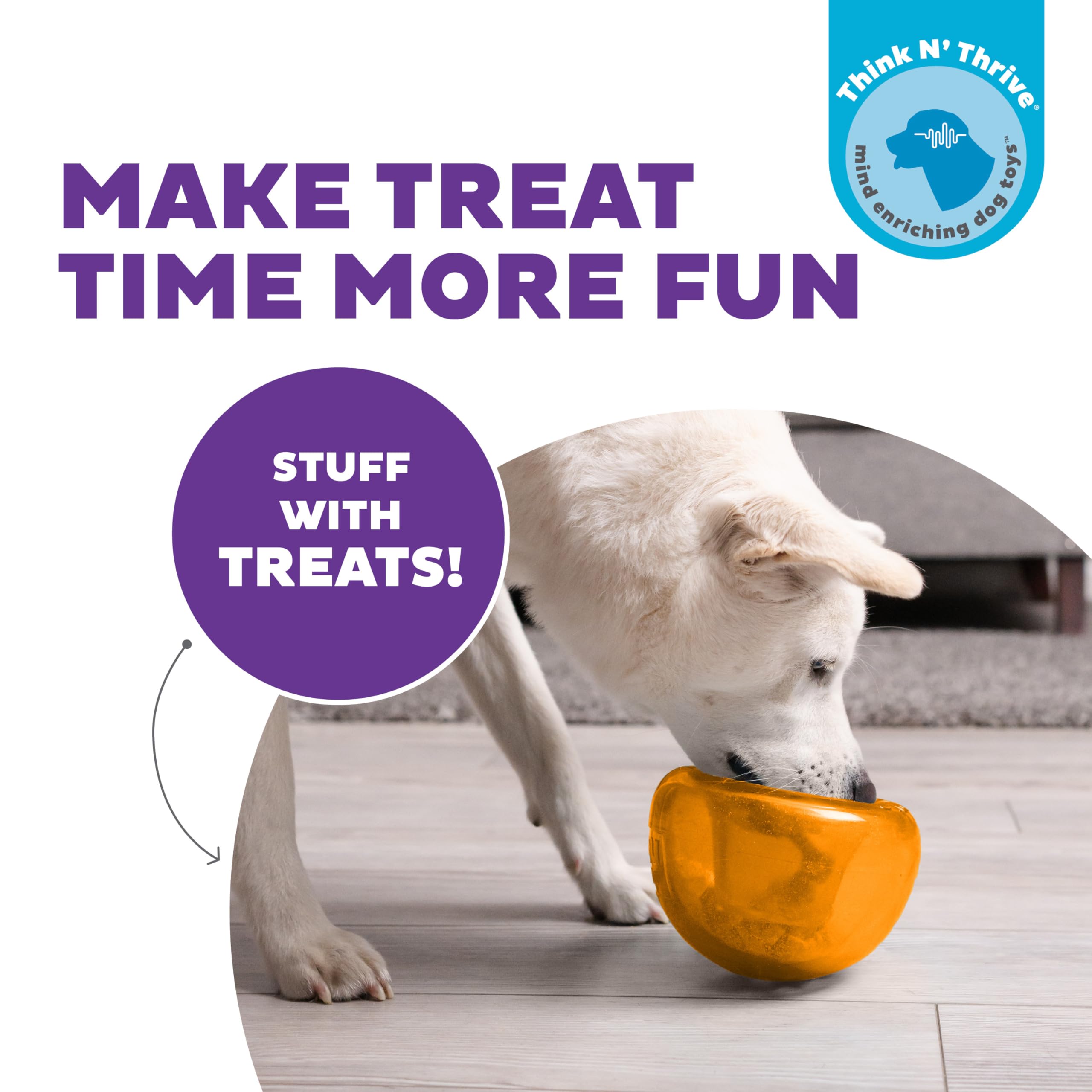 Outward Hound by Planet Dog Snoop Interactive Treat Dispensing Dog Toy, Large, Orange