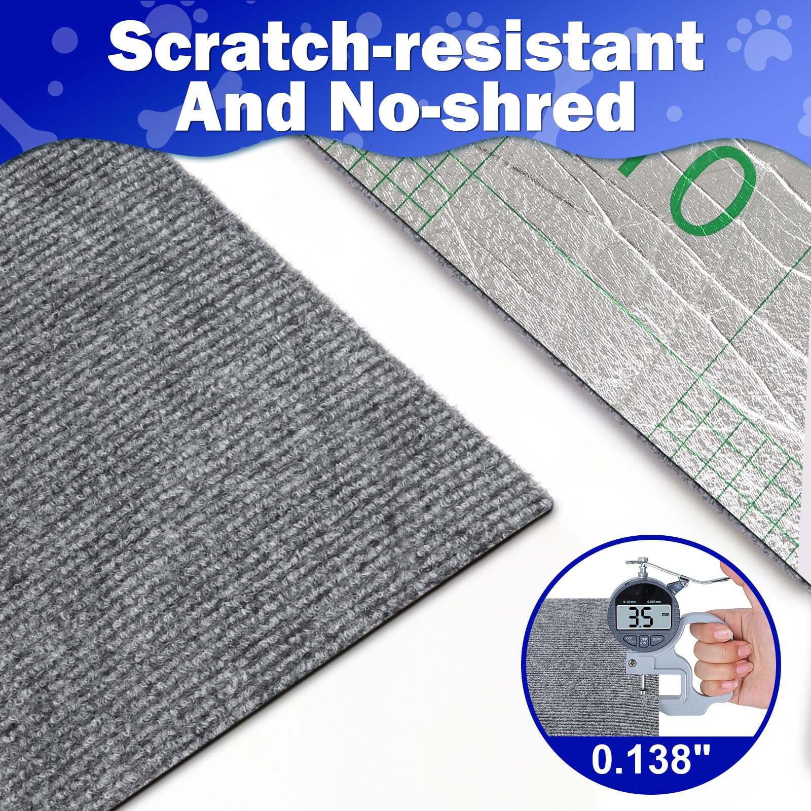 Enonci Anit Cat Scratch Couch Furniture Protector,78.7X15.8 Cat Wall Corner Scratcher Pads Mat,Diy Climbing Scratching Carpet Po