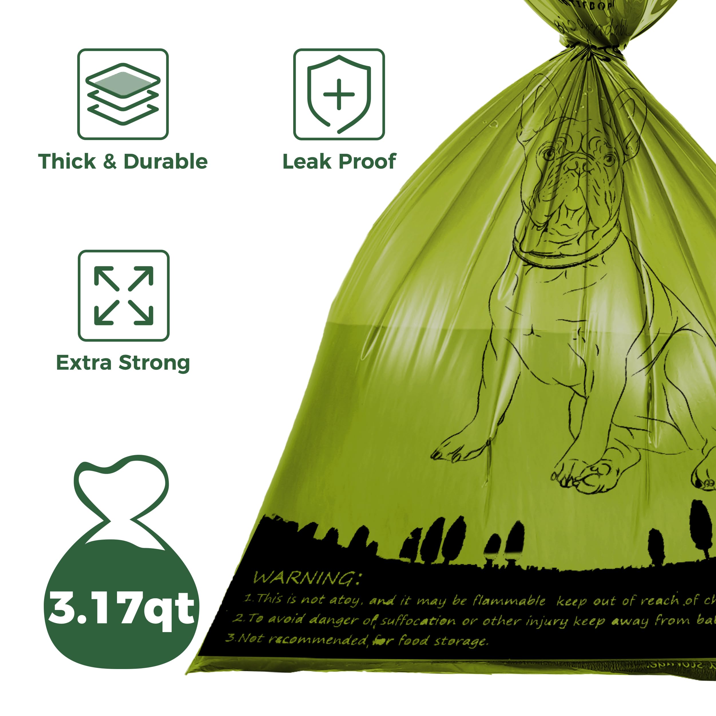 Atifbop Biodegradable Dog Poop Bags 720 Count 48 Rolls, Leak Proof And Thicken Pet Poop Bag (Scented)