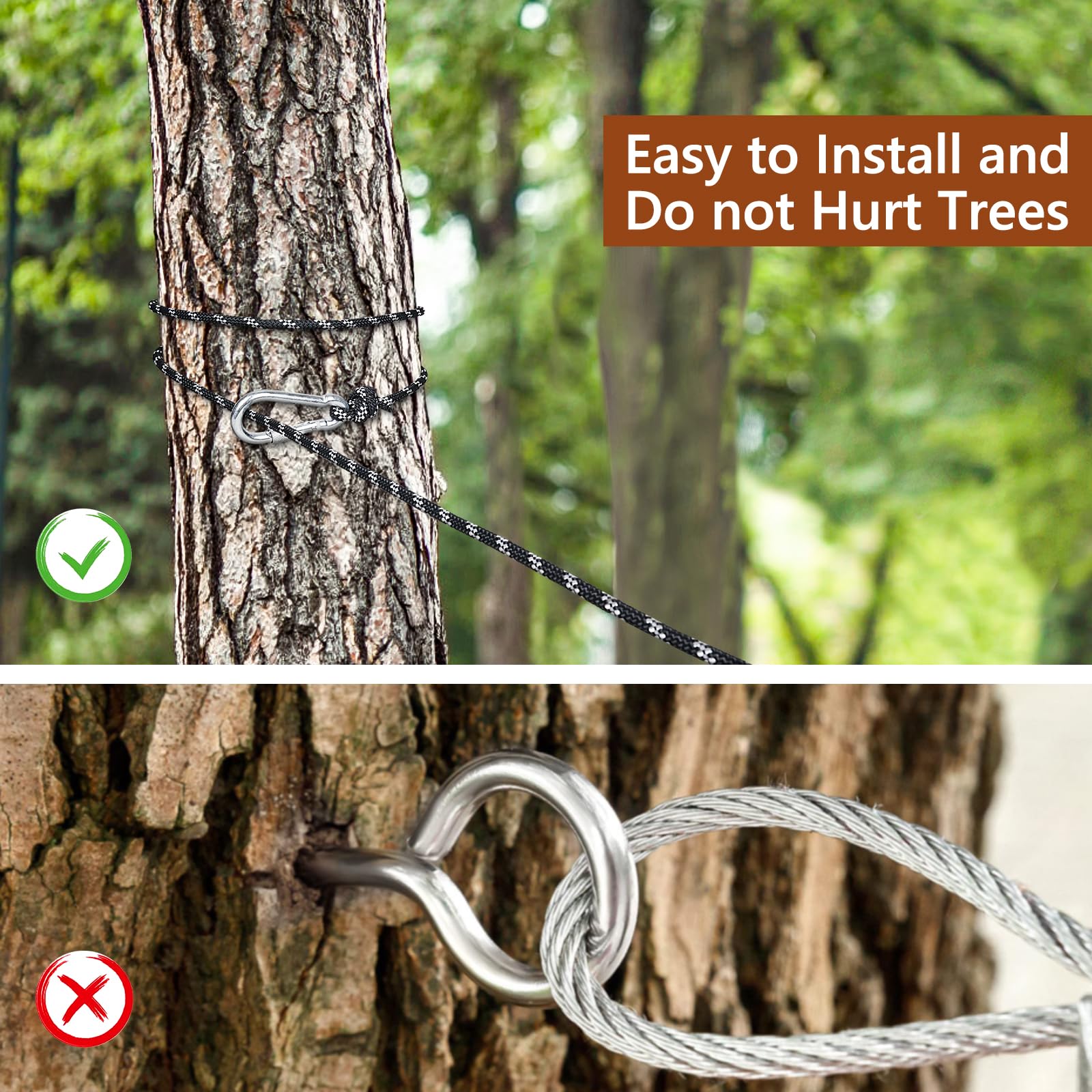 XiaZ 50ft Dog Camping Leash - Portable Overhead Trolley System for Dogs up to 200lbs, Black, Ideal for Camping, Parks, and Outdoor Events