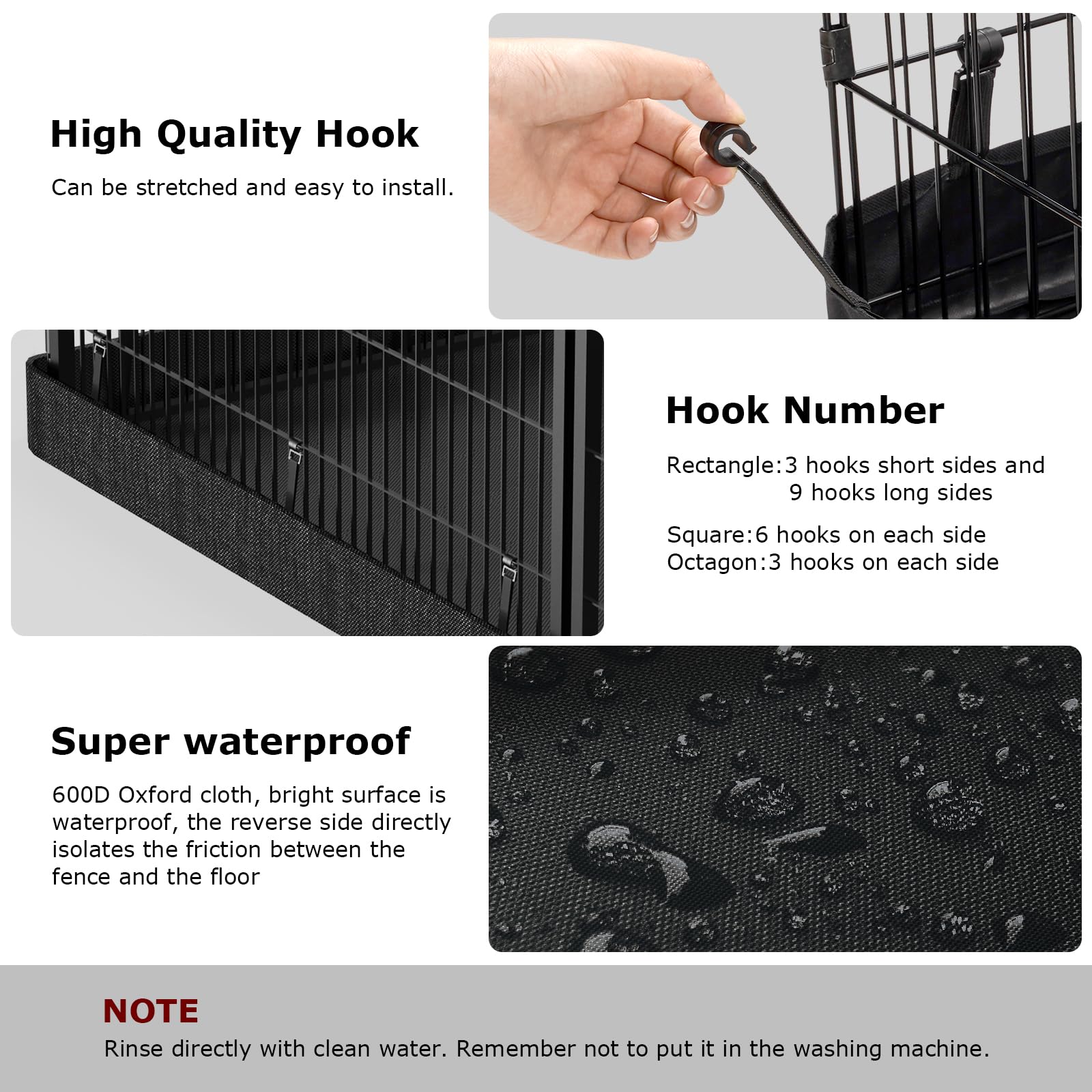 Pjyucien Dog Playpen Bottom Pad(Only Bottom Pad, No Playpen)- Stabilize The Dog Play Pen, Easy To Clean And Waterproof, Fits Mos