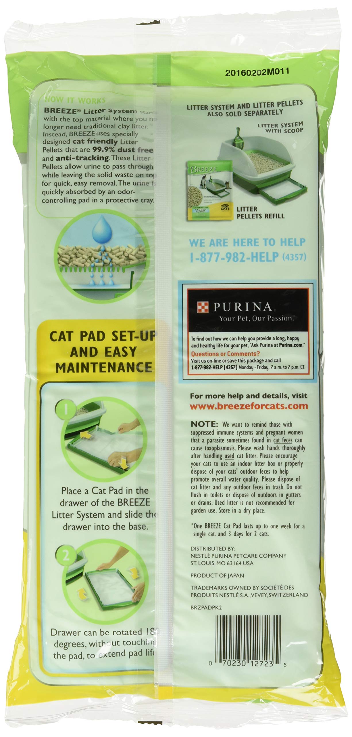 Tidy Cats Purina Breeze Cat Pads Refill Pack - 10-Count Pouches
