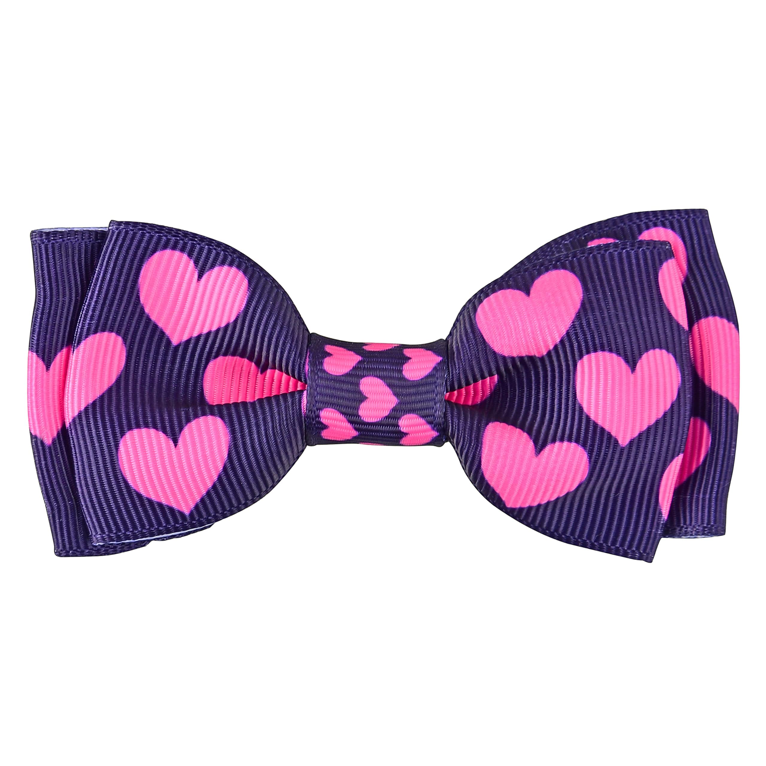 Valentine Dog Collar With Bowtie, Heart Bow Tie, Valentine'S For Large, Medium And Small Dogs (Large, Valentine'S Pink Hearts)