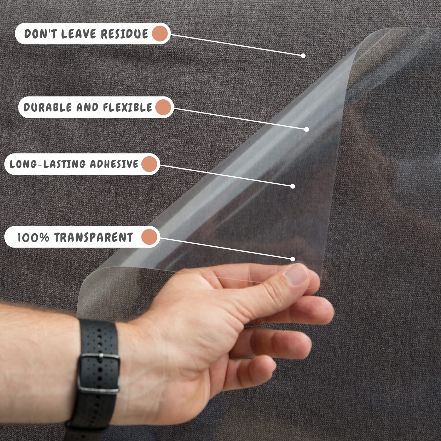 Fixzilla Anti Cat Scratch Furniture Protector, 8-Pack Couch Protector From Cat Claws – Heavy-Duty, Easy-To-Apply Scratching Deterrent And Shield For Sofa Corners, Walls, And Doors- With 50 Twist Pins