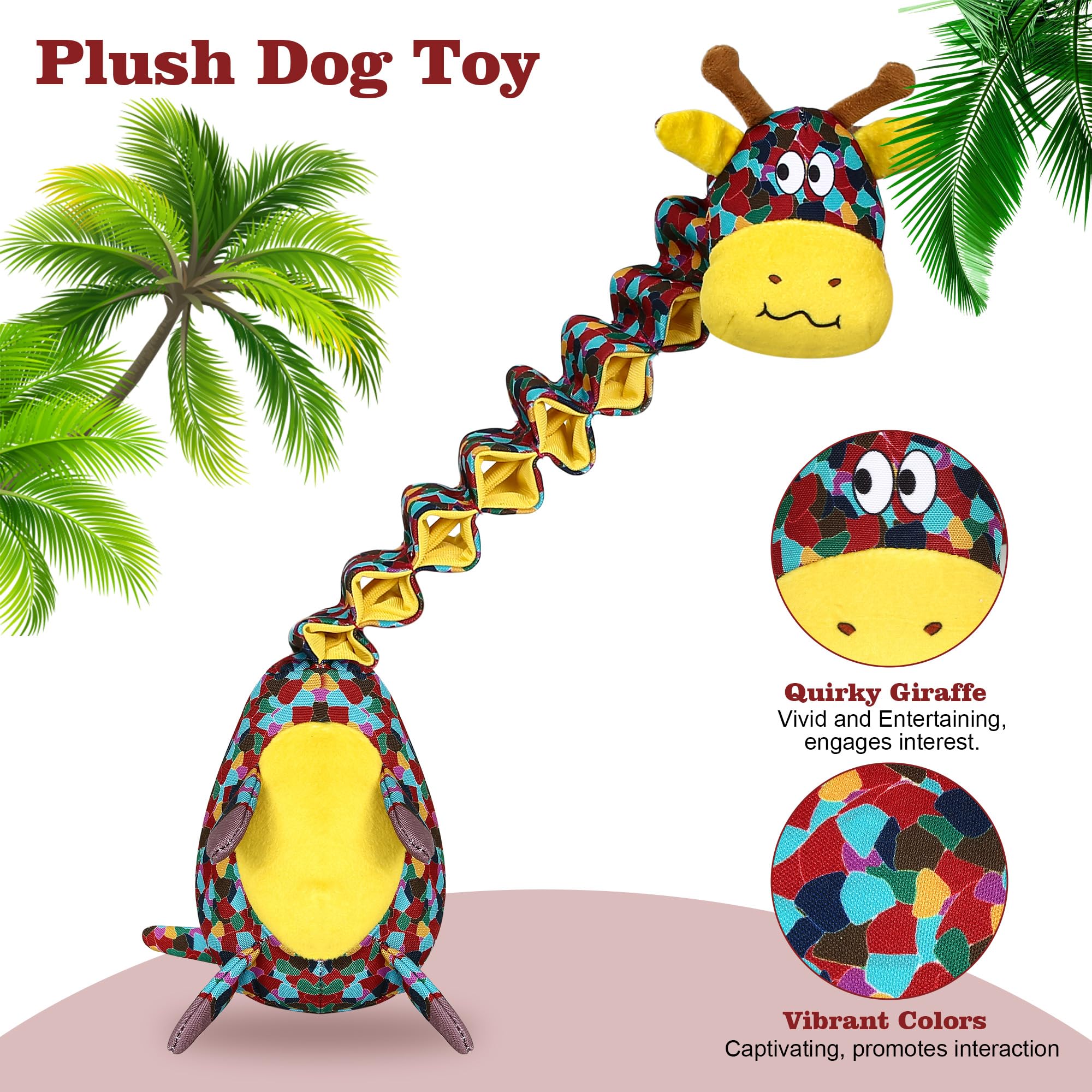 Tough Indestructible Dog Toys For Aggressive Chewers, Durable Dog Chew Toys For Large Breeds With Cotton Material & Crinkle Pape