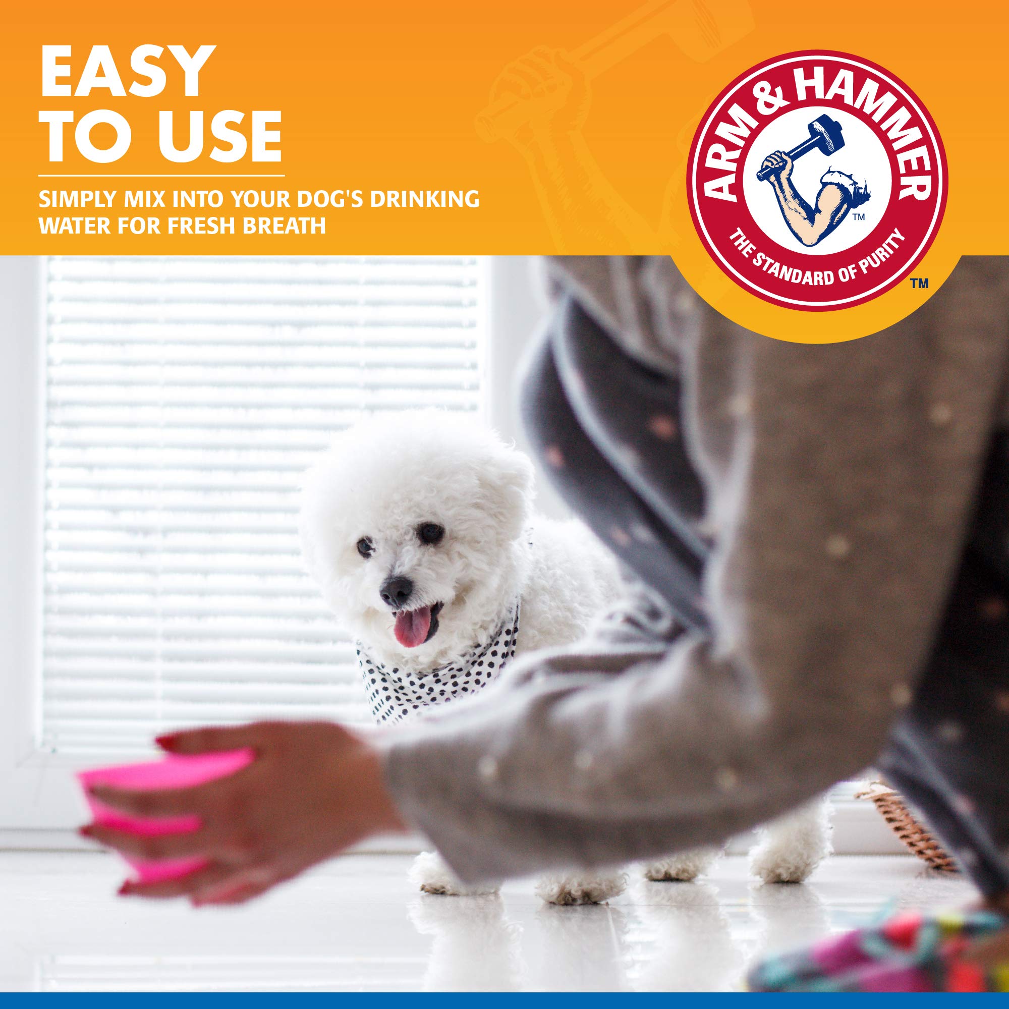 Arm & Hammer Dog Water Additive for Dental Care - Bad Breath Eliminator for Dogs & Dog Breath Freshener - Dog Tooth Plaque Clean