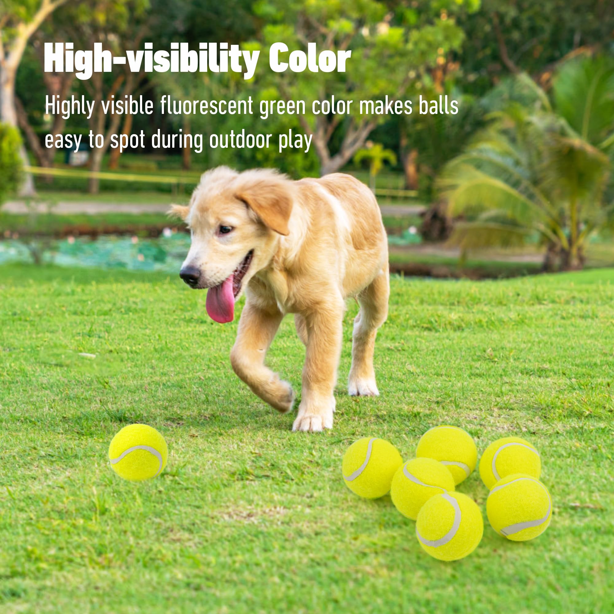 Pet Prime Dog Toy Tennis Ball 6 Pcak 2.5 Inch For Max Automatic Ball Lanucher Interactive Pet Balls For Exercise Training Play F