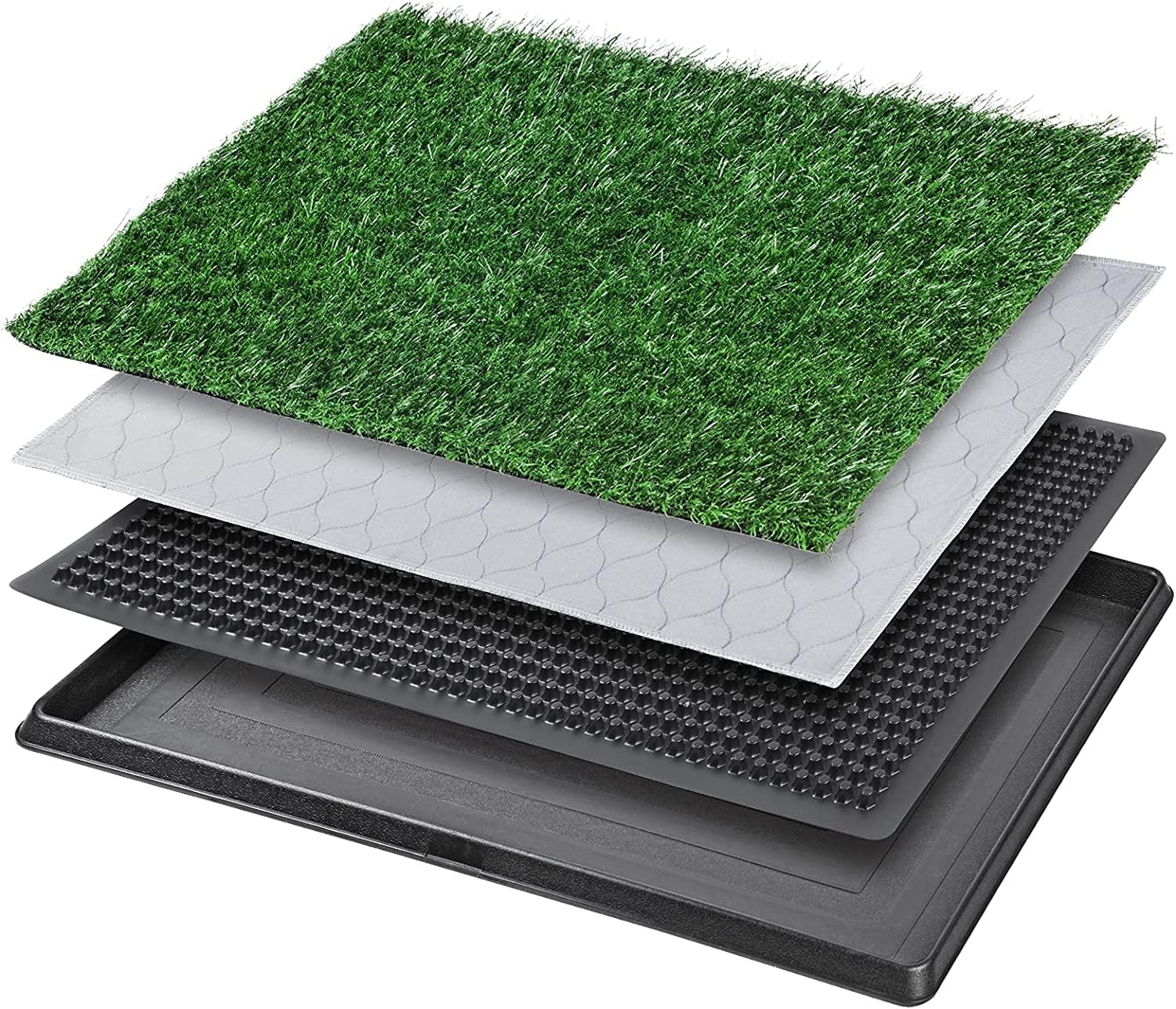 Dog Grass Pet Loo Indoor/Outdoor Portable Potty, Dog Litter Box, Artificial Grass Patch Bathroom Mat and Washable Pee Pad for Pu