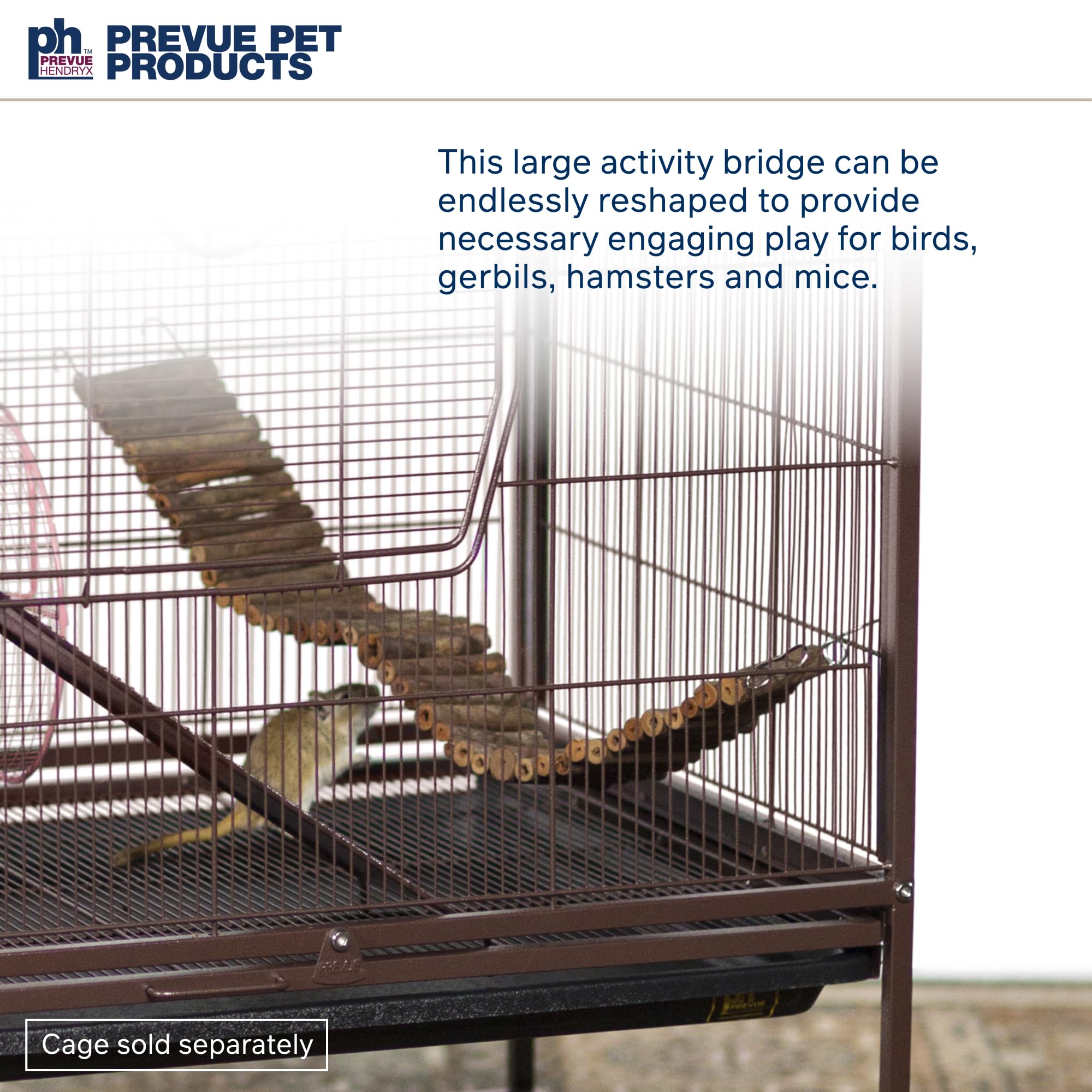 Prevue Pet Toy NAT Wonder Walk Bird Ladder, Large (62809),Brown