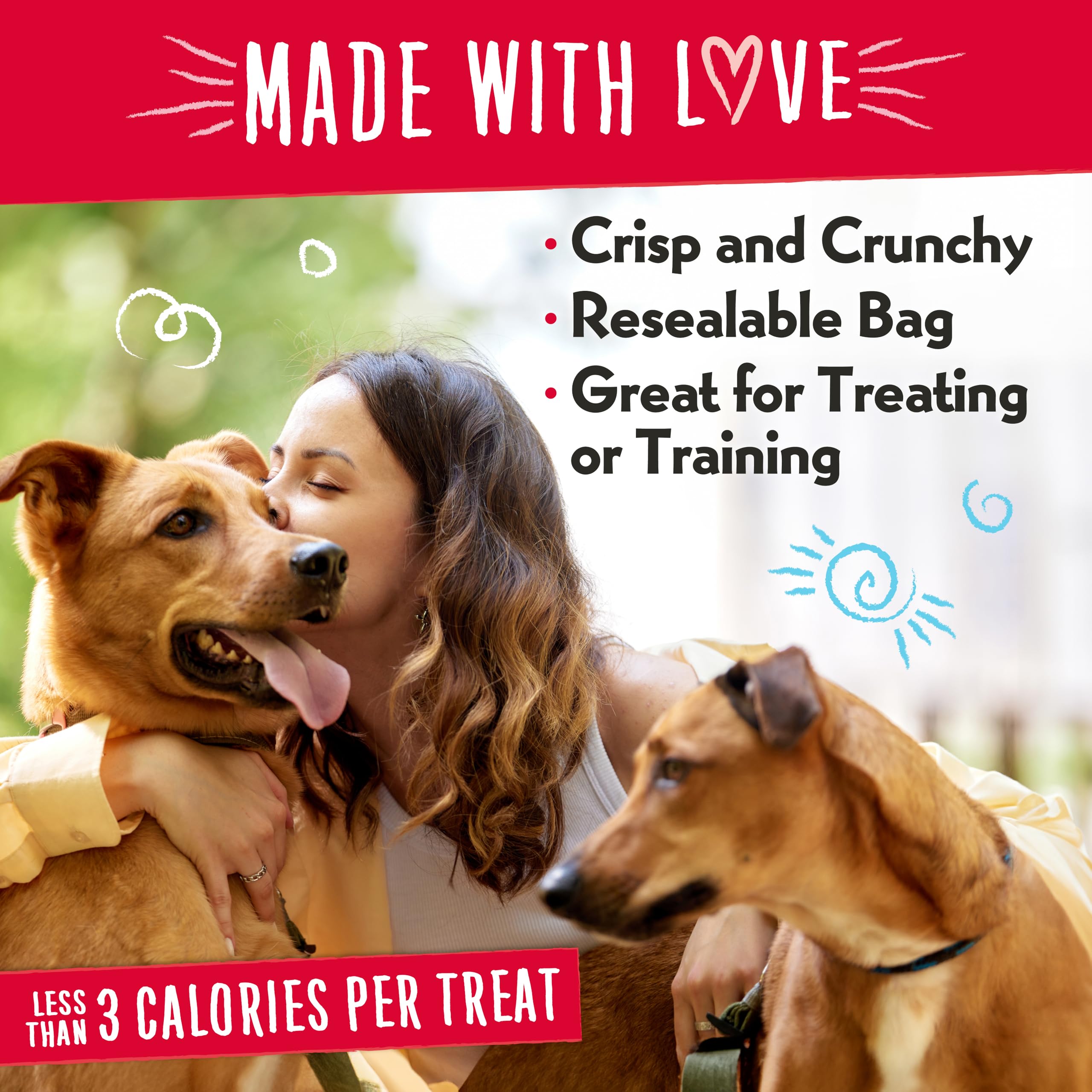 Charlee Bear Original Crunch Dog Treats-Variety Pack, 16oz Bags (5 Different Flavors), Natural Training Treats for Puppies to Ad