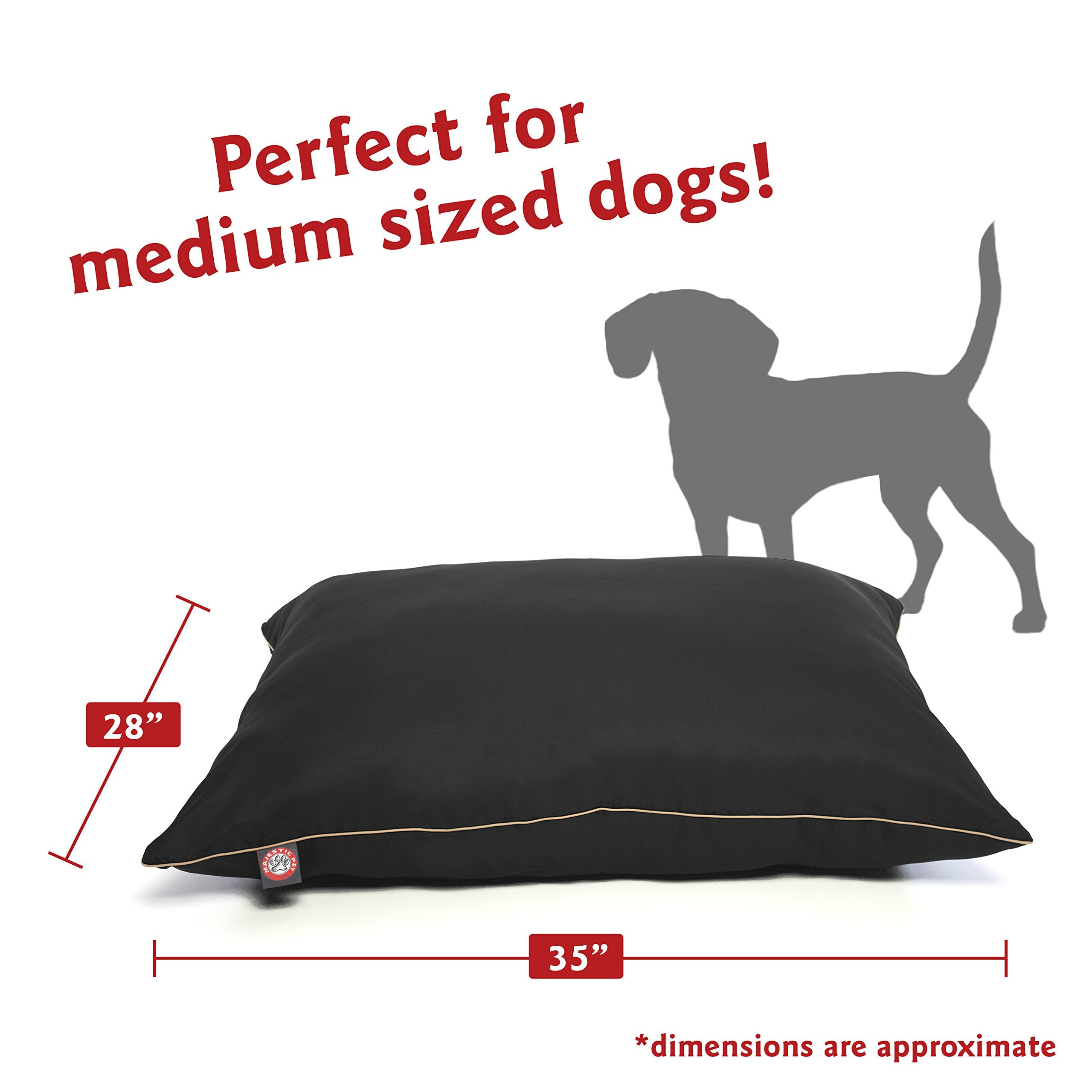 28X35 Black Super Value Pet Dog Bed By Majestic Pet Products Medium