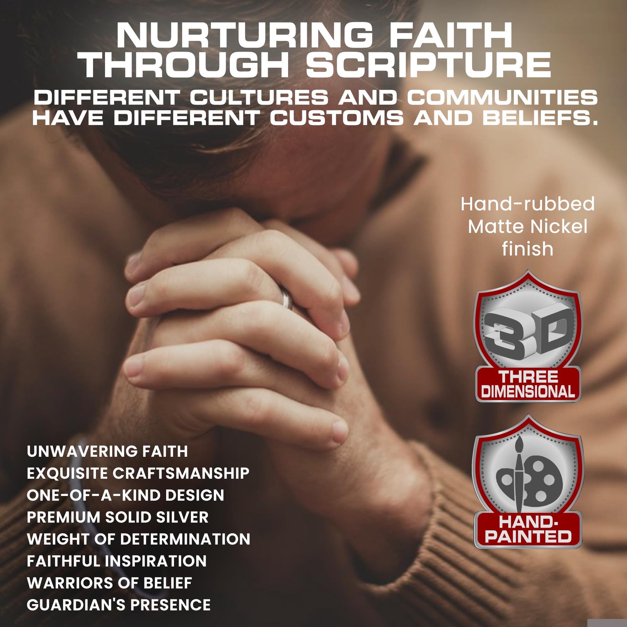 Armor Coin & Emblem - Armor Of God Dog Tag Pendant With Thick Ball Chain Military Style Necklace