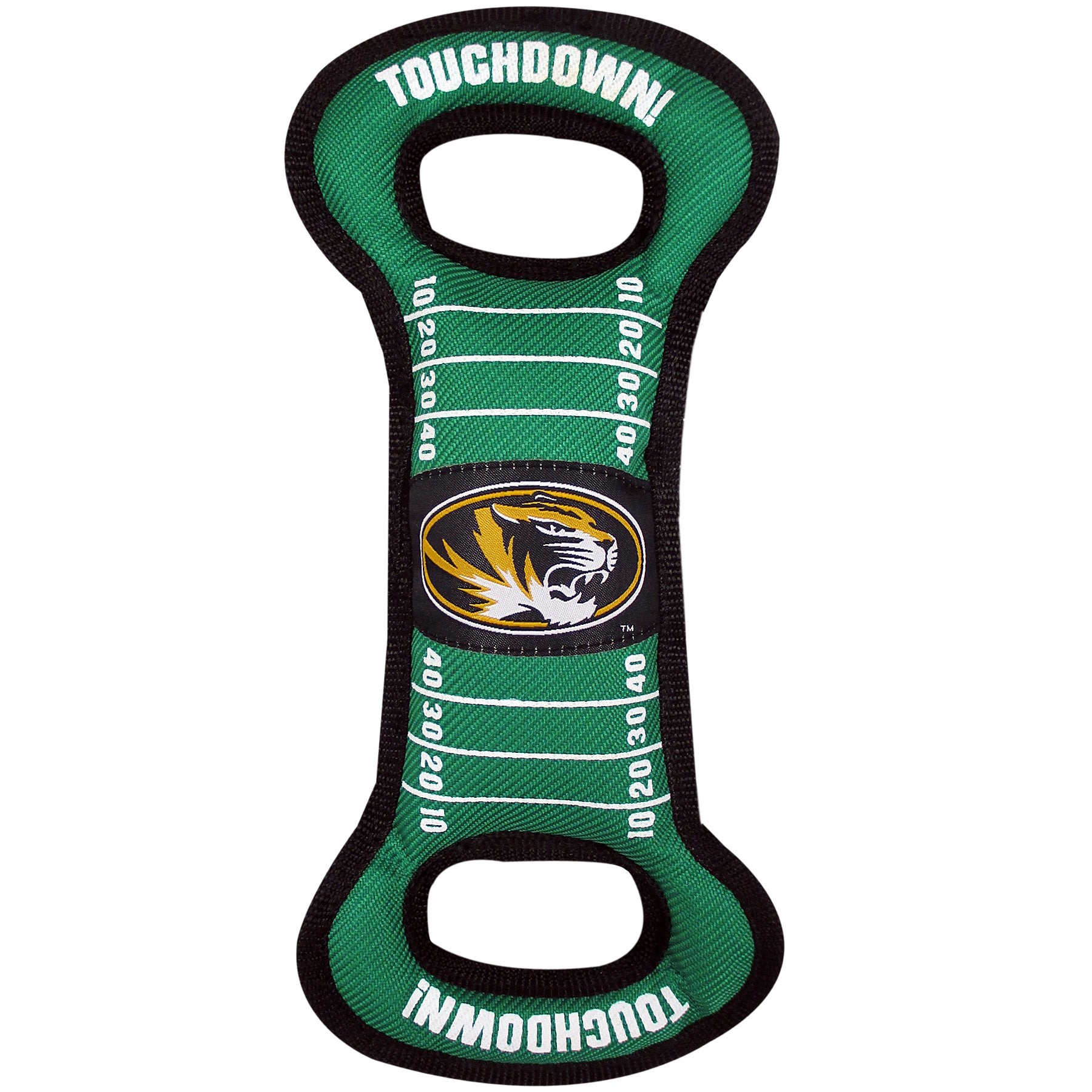 Pets First Ncaa Football Field Dog Toy With Squeaker. - Missouri Tigers - For Tug, Toss, And Fetch. - Tough& Durable Pet Toy