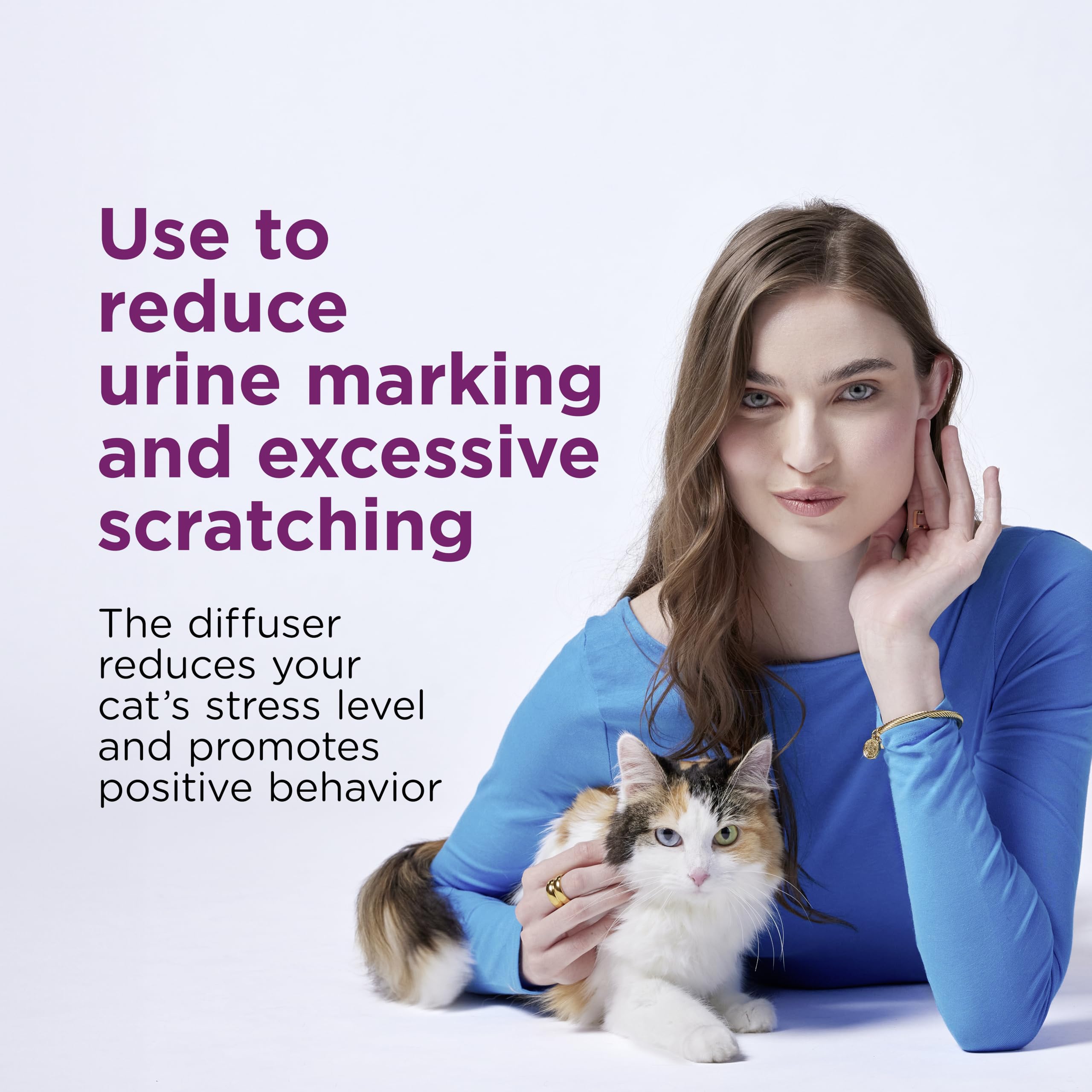 Comfort Zone 60 Day Starter Kit: 1 Cat Calming Diffuser & 2 Refills; Cat Pheromones Help Anxiety; Reduce Stress, Urine Marking,